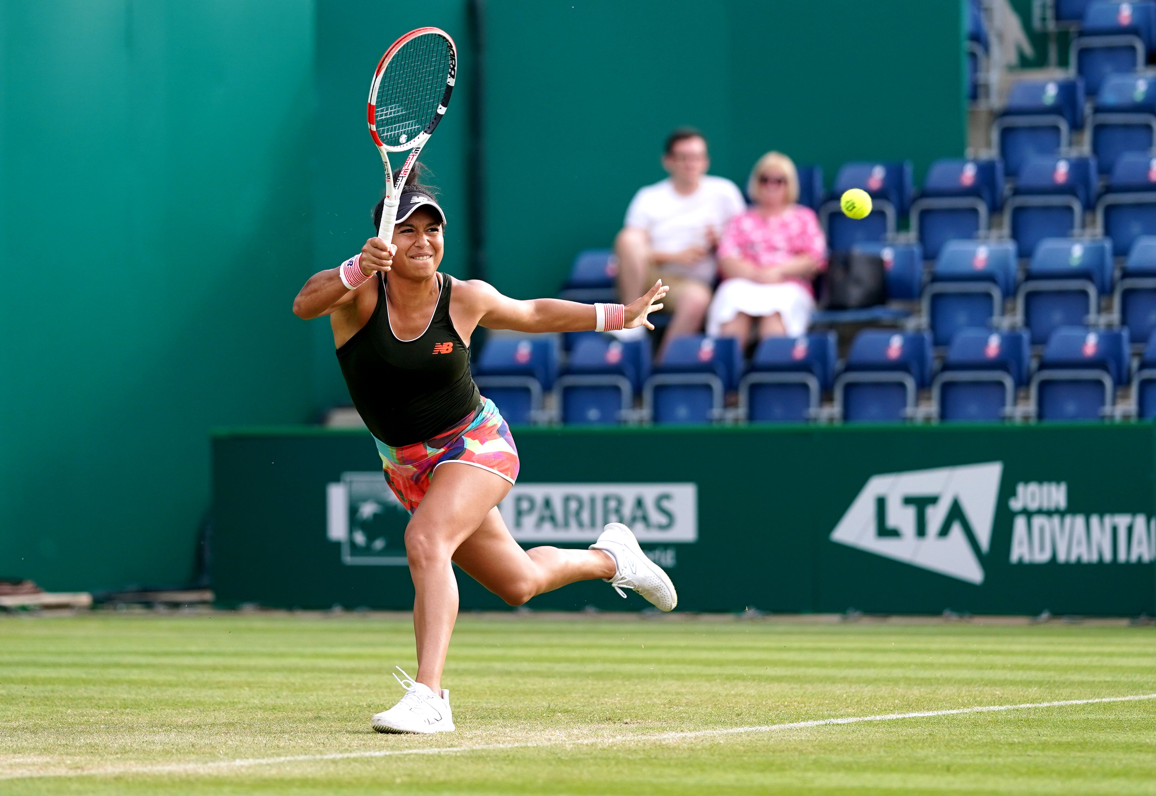 Heather Watson is through to the quarter-finals of the Viking Classic in Birmingham