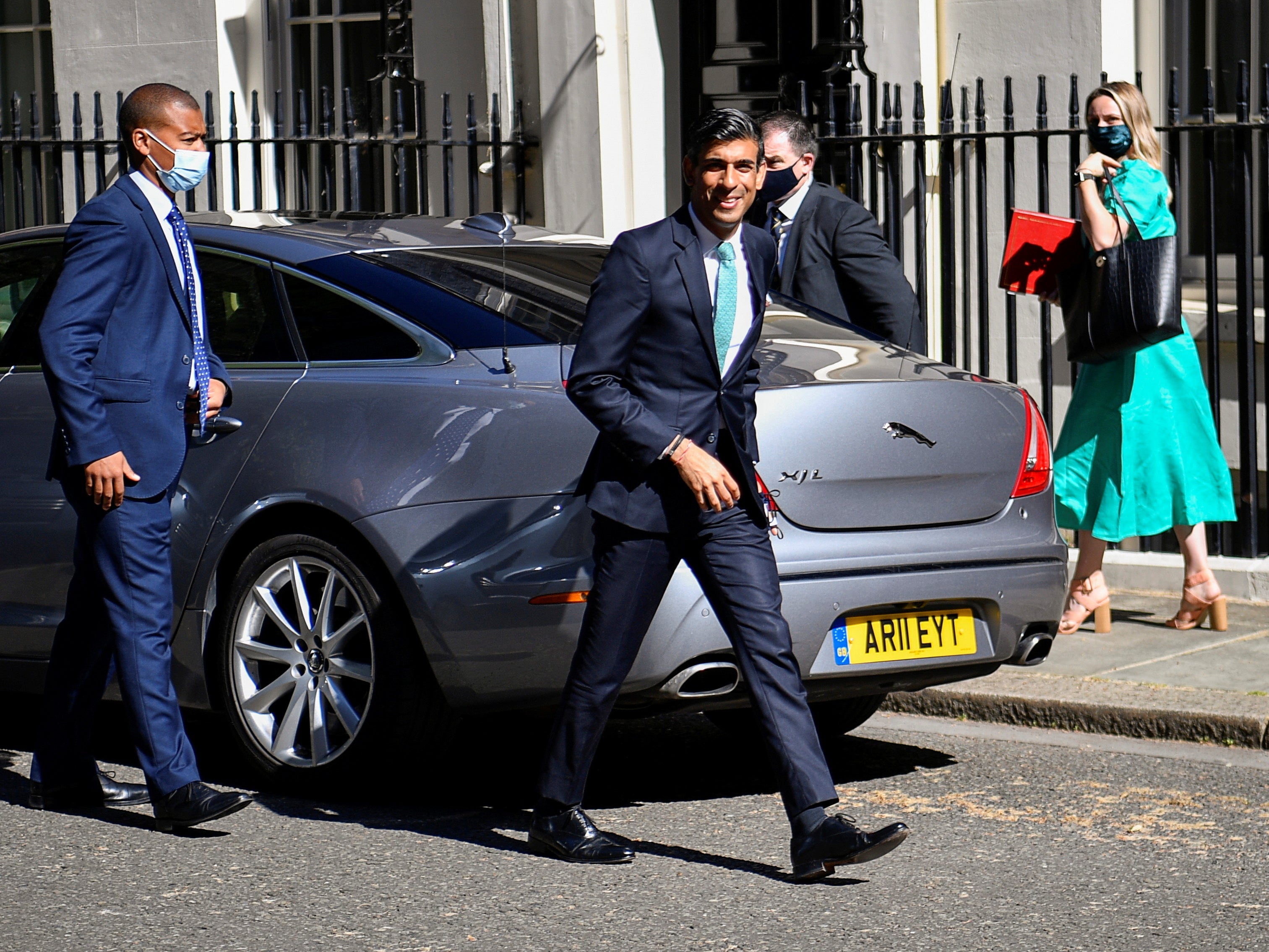 The chancellor in Downing Street on Wednesday