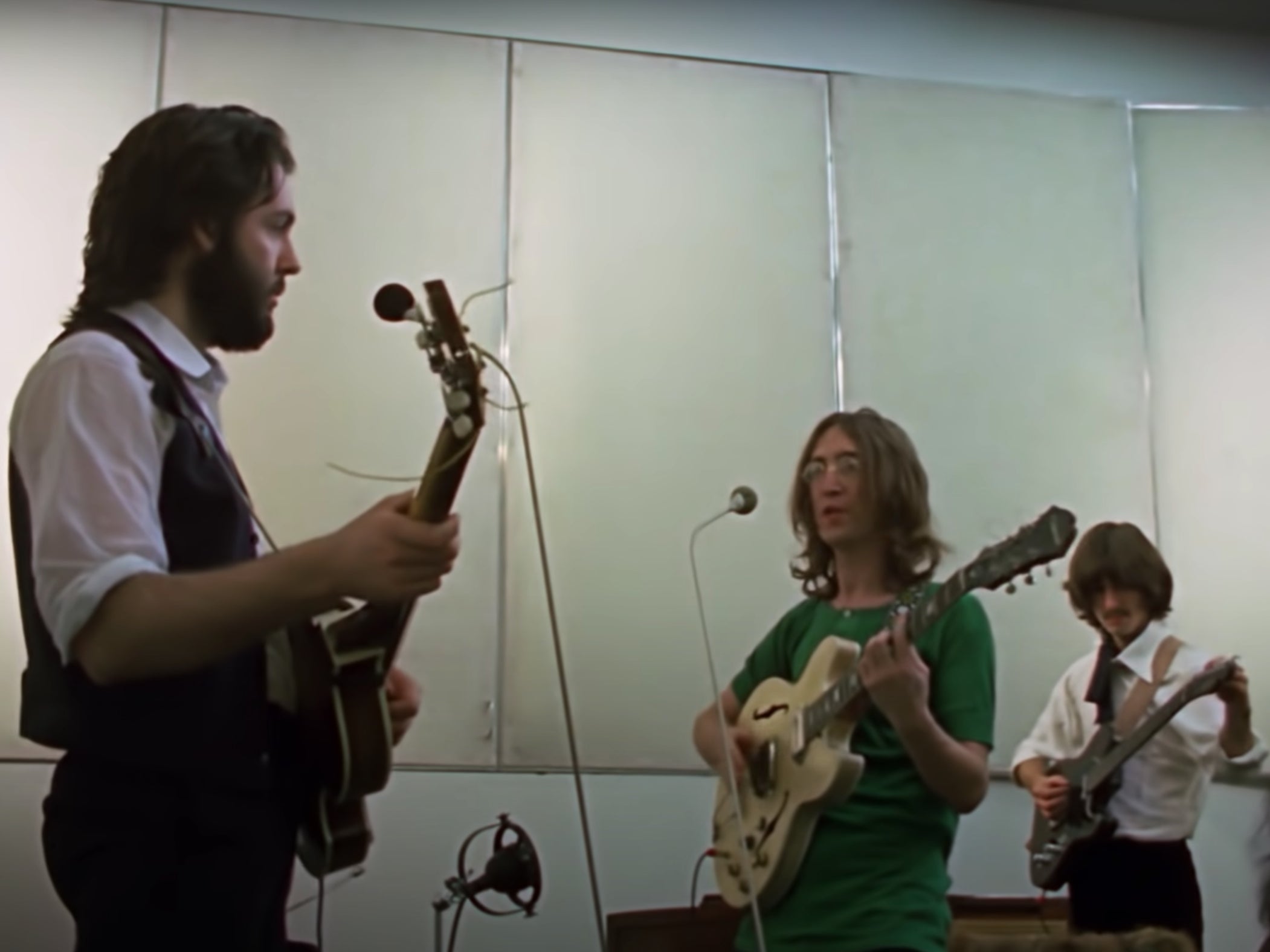 The Beatles rehearsing in footage from Peter Jackson’s ‘Get Back’ documentary