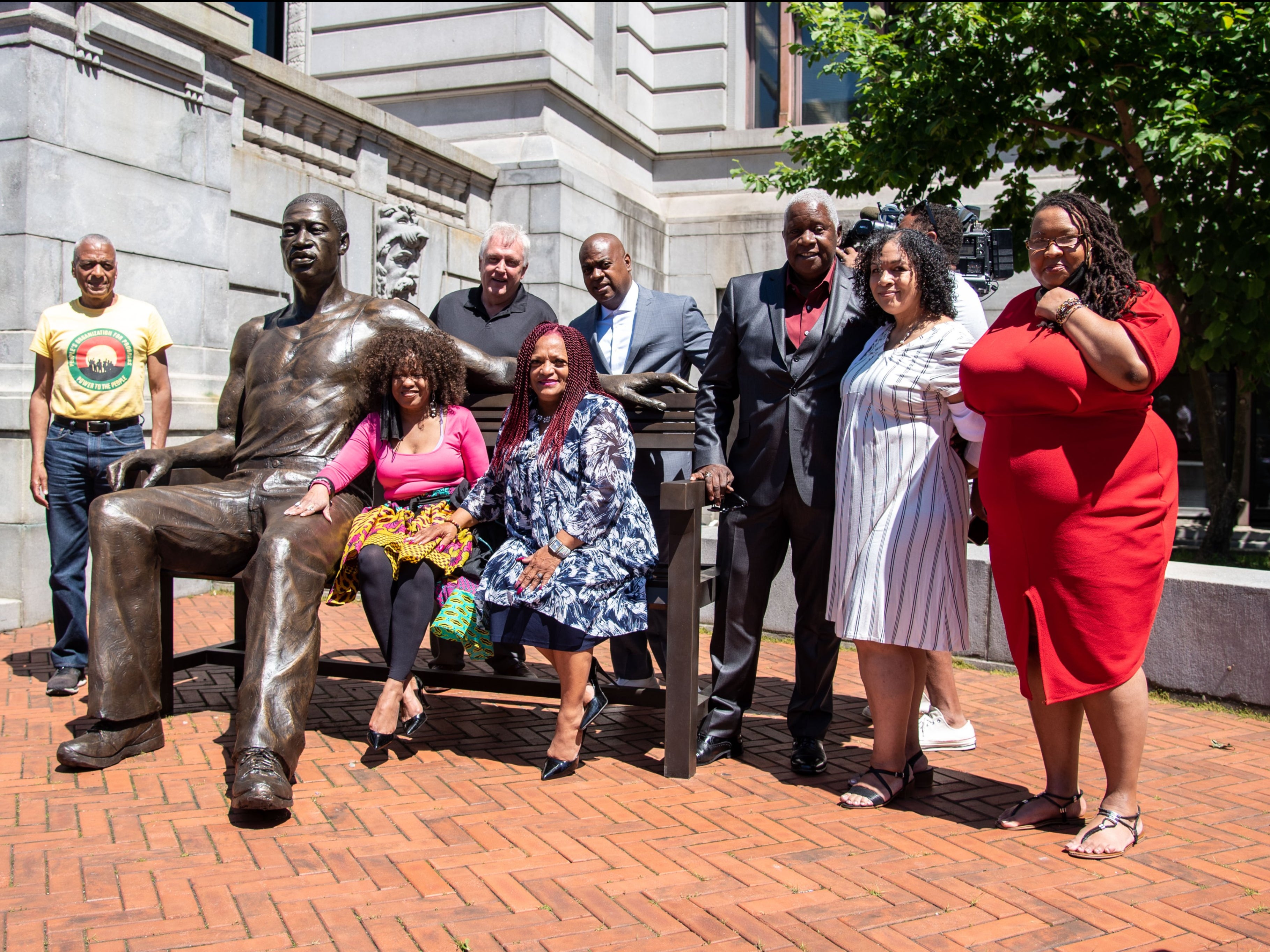 The George Floyd statue in Newark, New Jersey