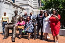 George Floyd statue unveiled at Newark City Hall in New Jersey weighs 700 pounds