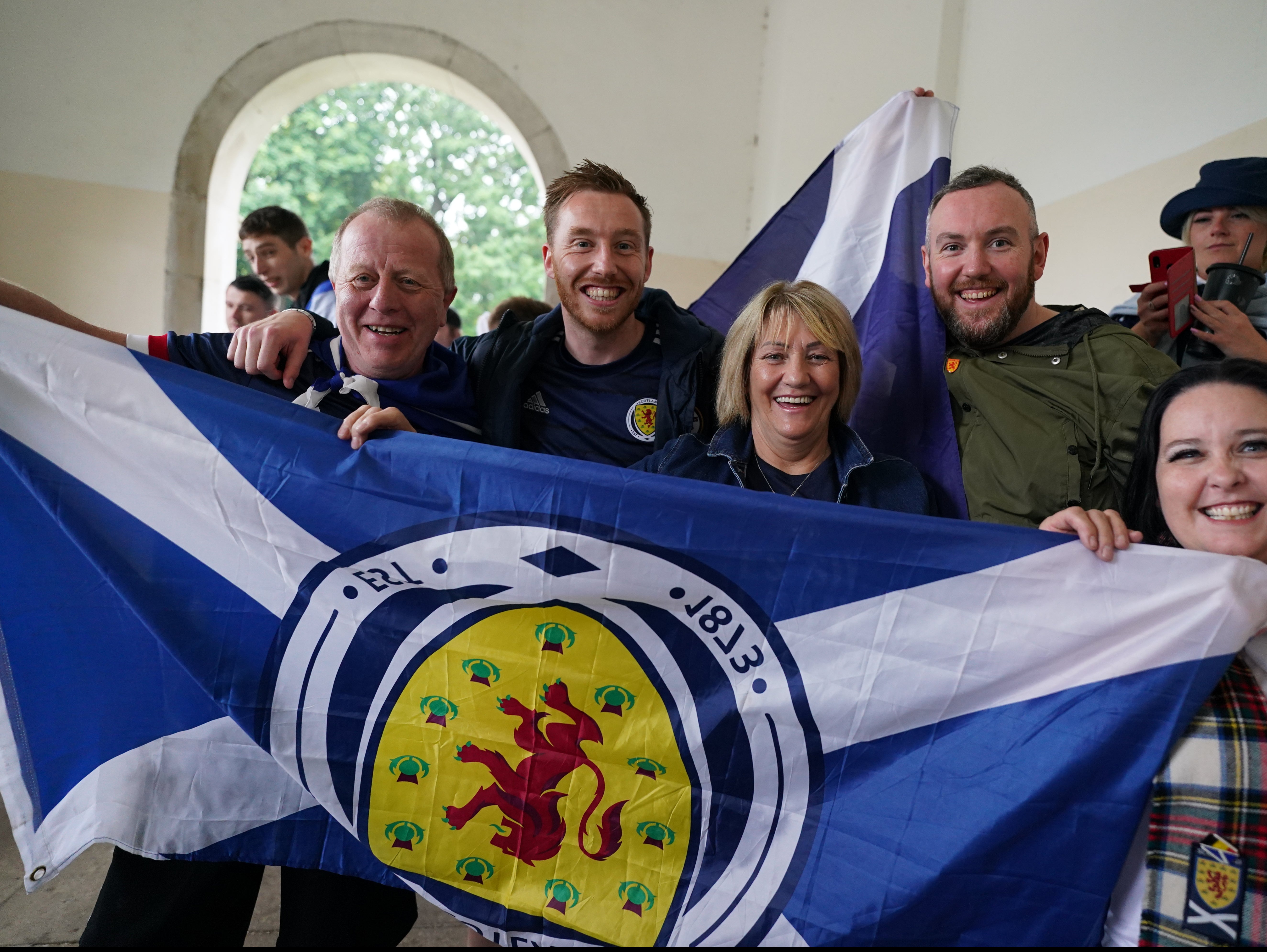 Scotland fans gather in Kensington before England vs Scotland match at Euro 2020