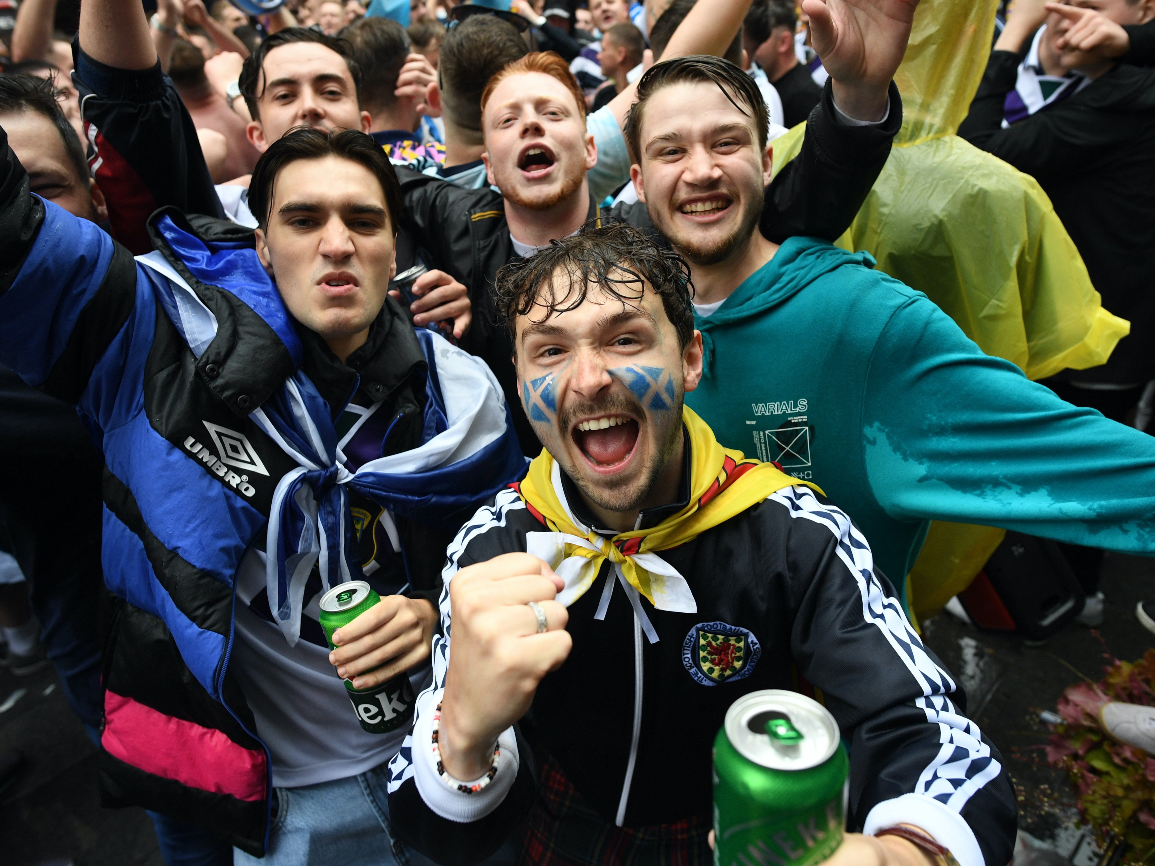 Scotland fans party in Leicester Square