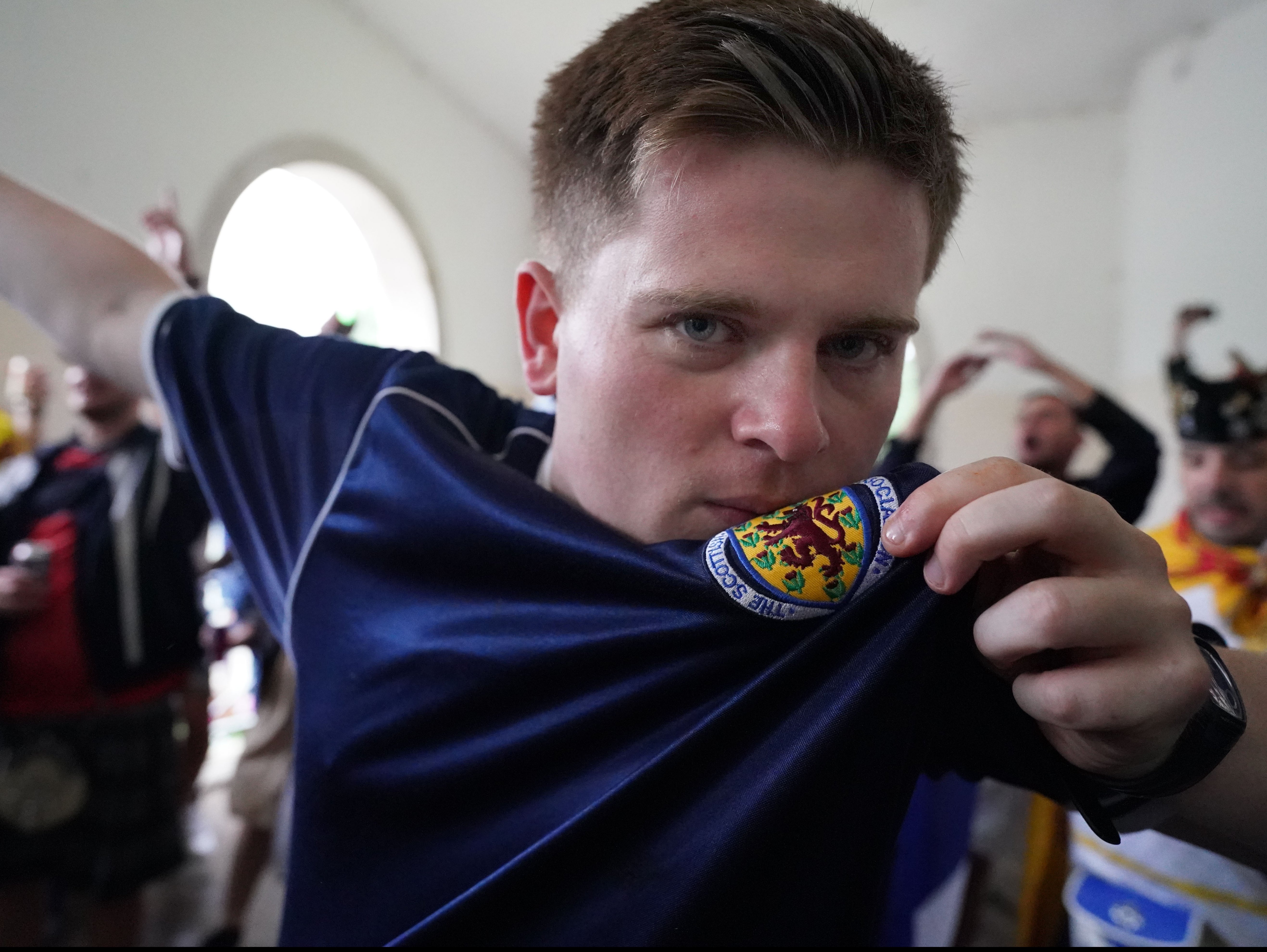 Scotland fans gather in Kensington before England vs Scotland match at Euro 2020