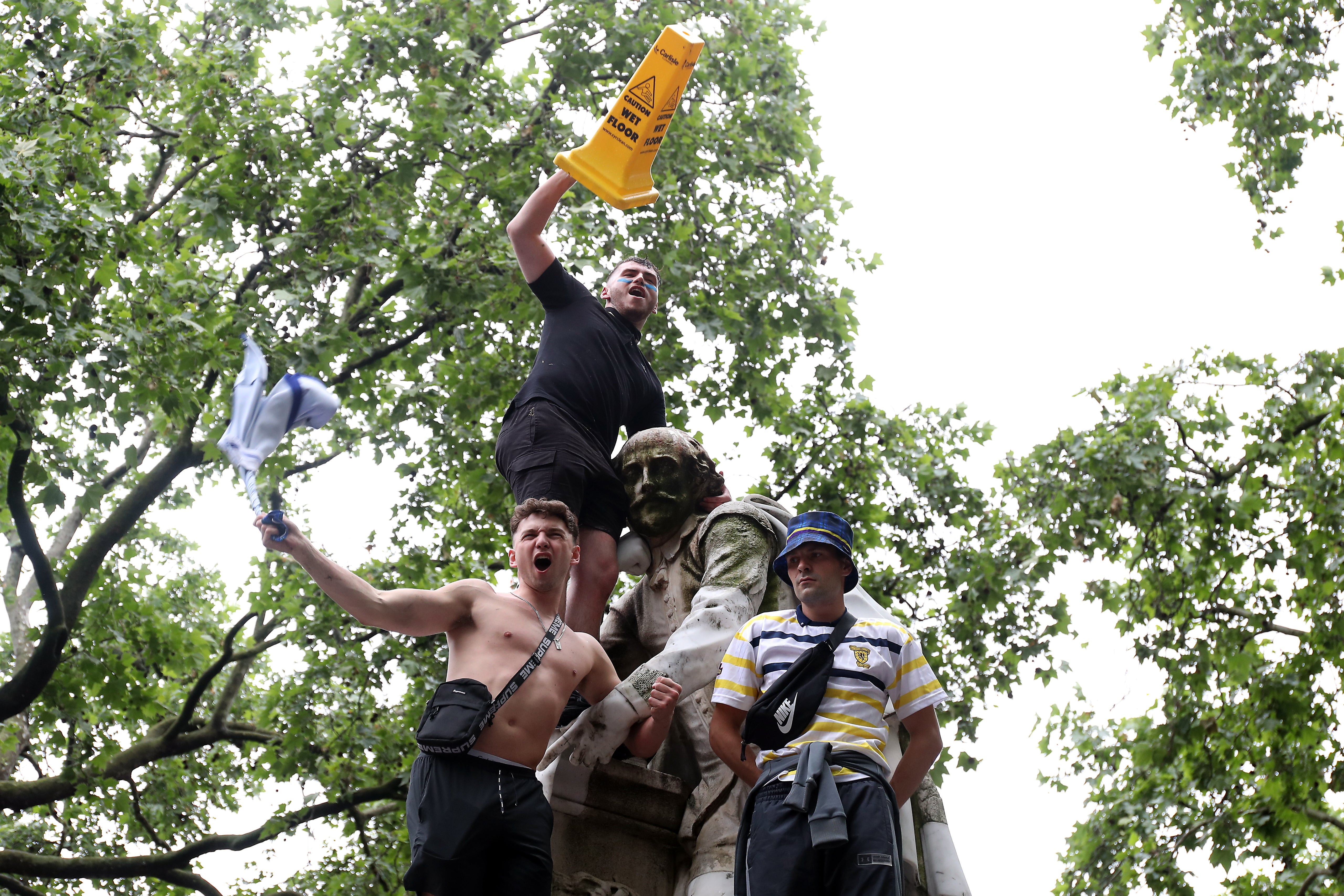 Scotland fans gather in Leicester Square