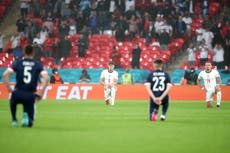 England and Scotland players take the knee ahead of kick-off