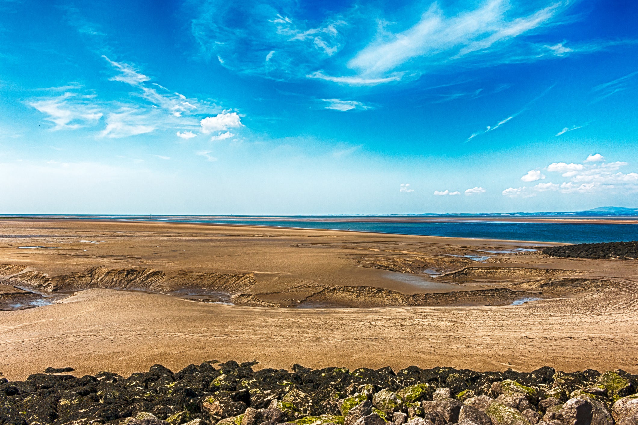 Liquid sand: Morecombe Bay has a Guide to the Sands to ensure people walk across the bay in safety