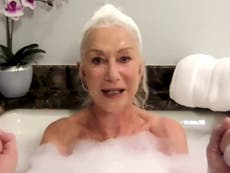 Helen Mirren appears on Tonight Show in a bubble bath