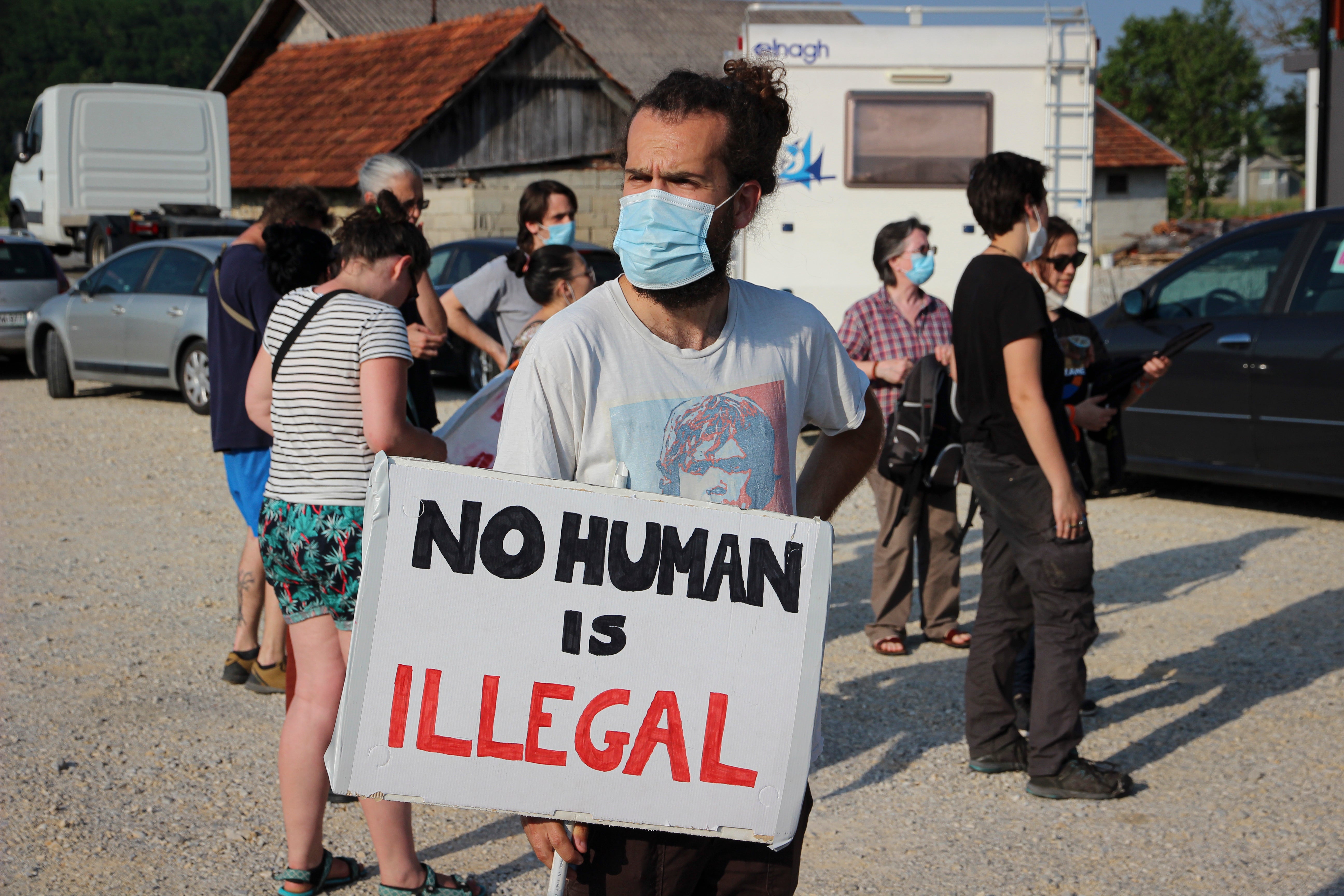 Migration Croatia Protest