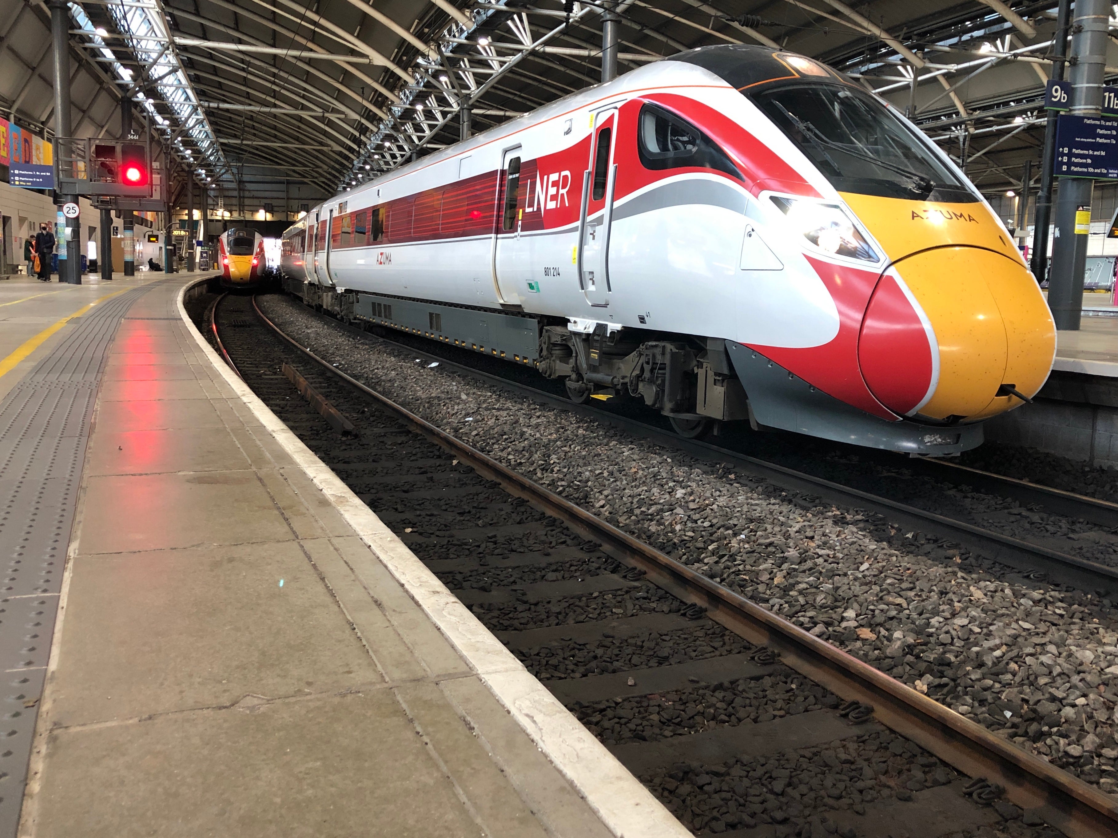 Seasons greetings: LNER trains at Leeds station