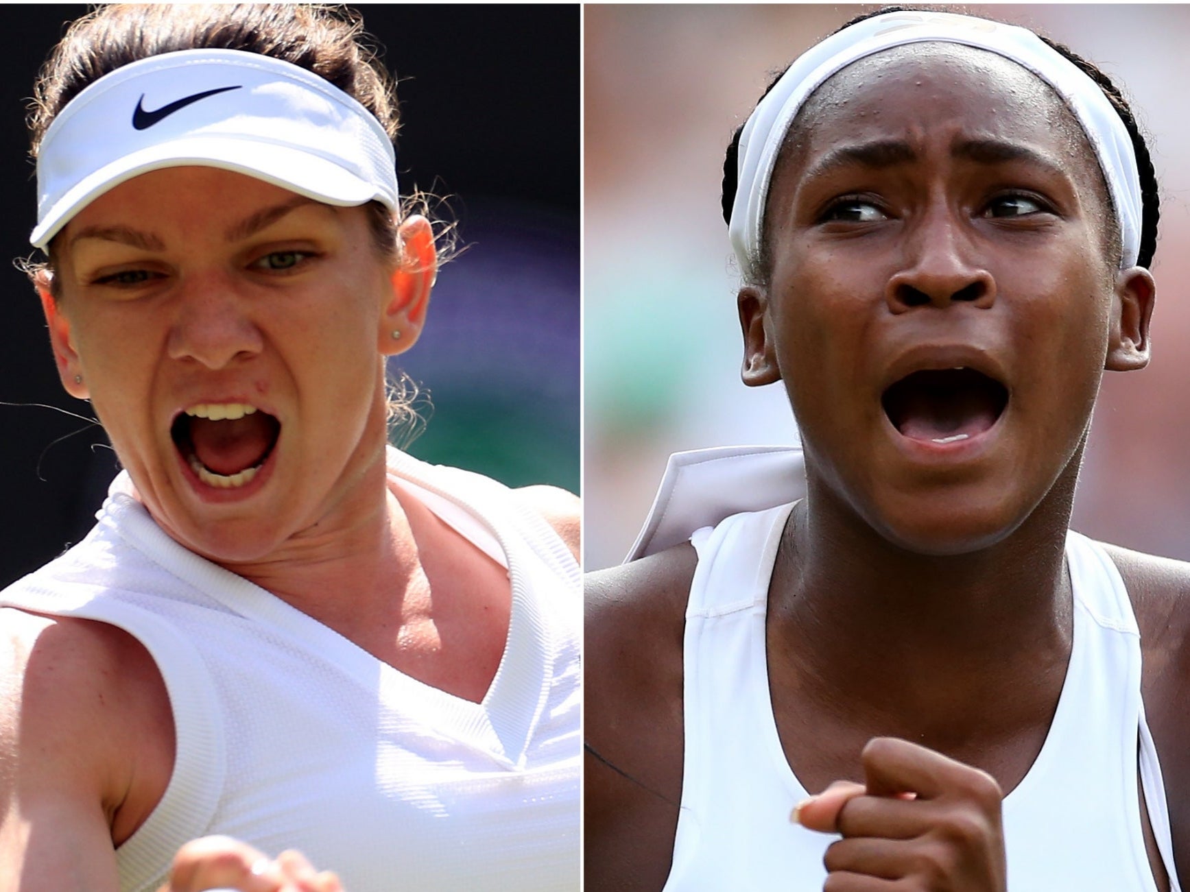 Simon Halep and Coco Gauff