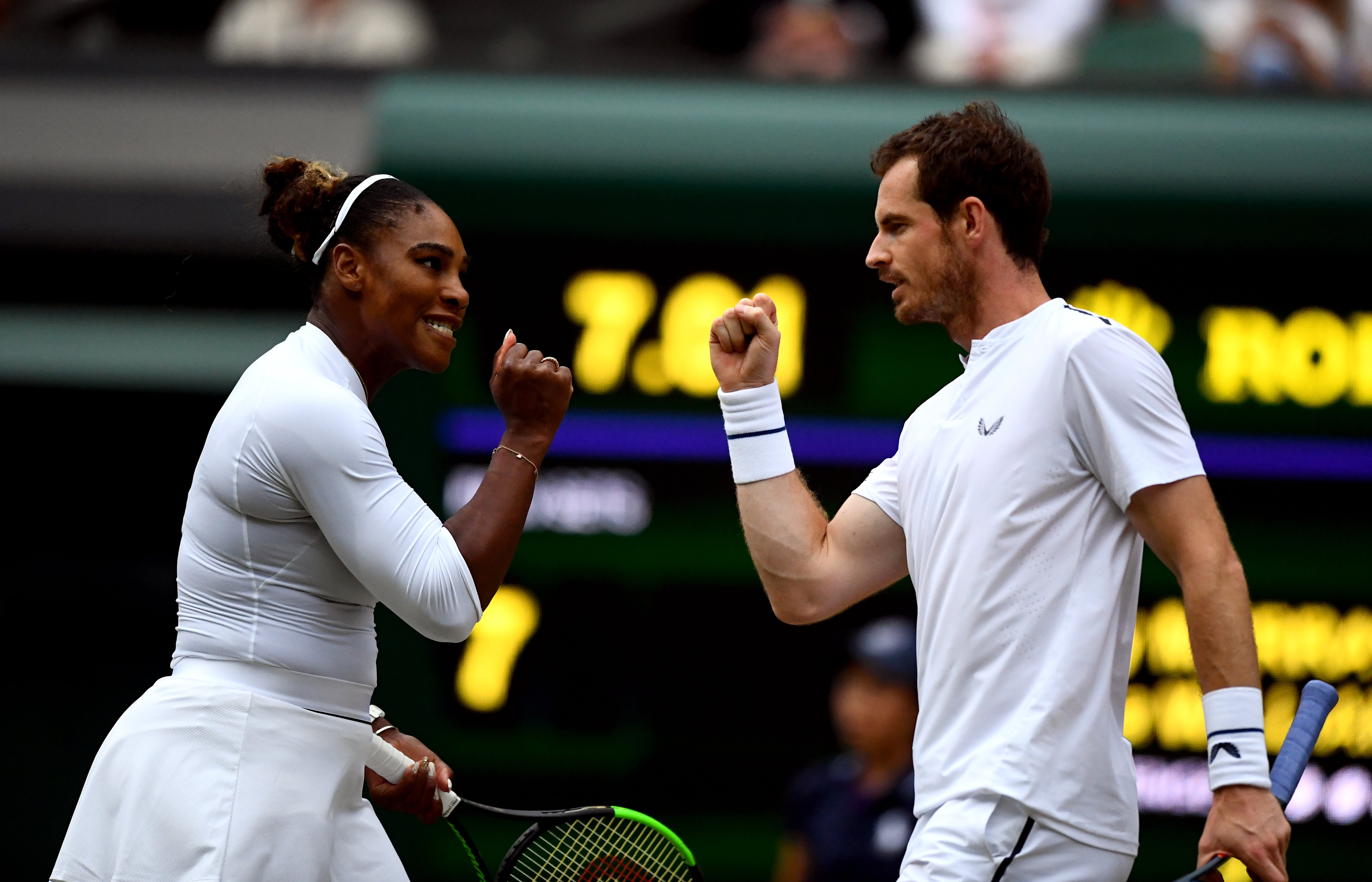 Andy Murray and Serena Williams reached the third round of the mixed doubles in 2019