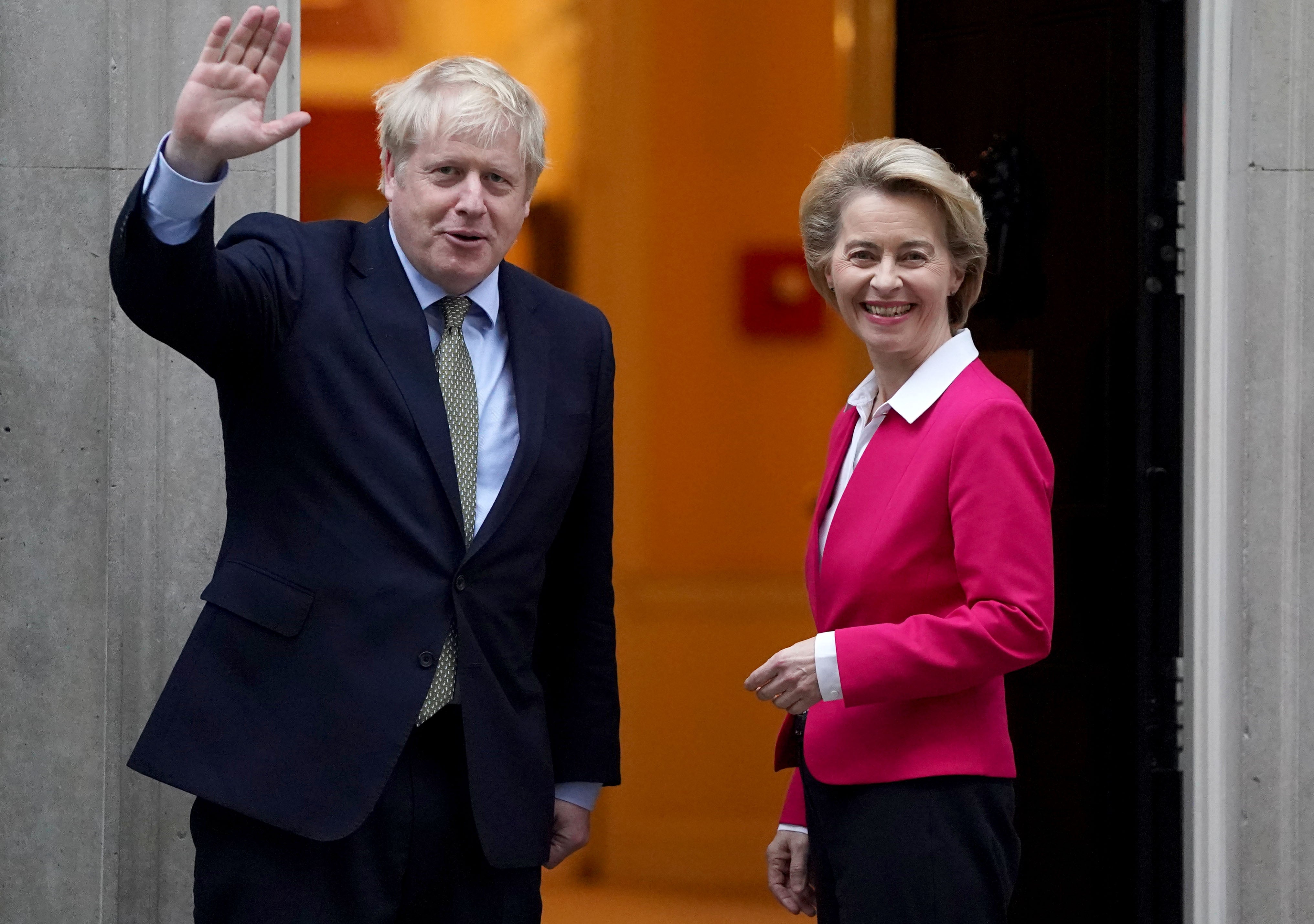 Boris Johnson and Ursula von der Leyen in Downing Street during Brexit talks