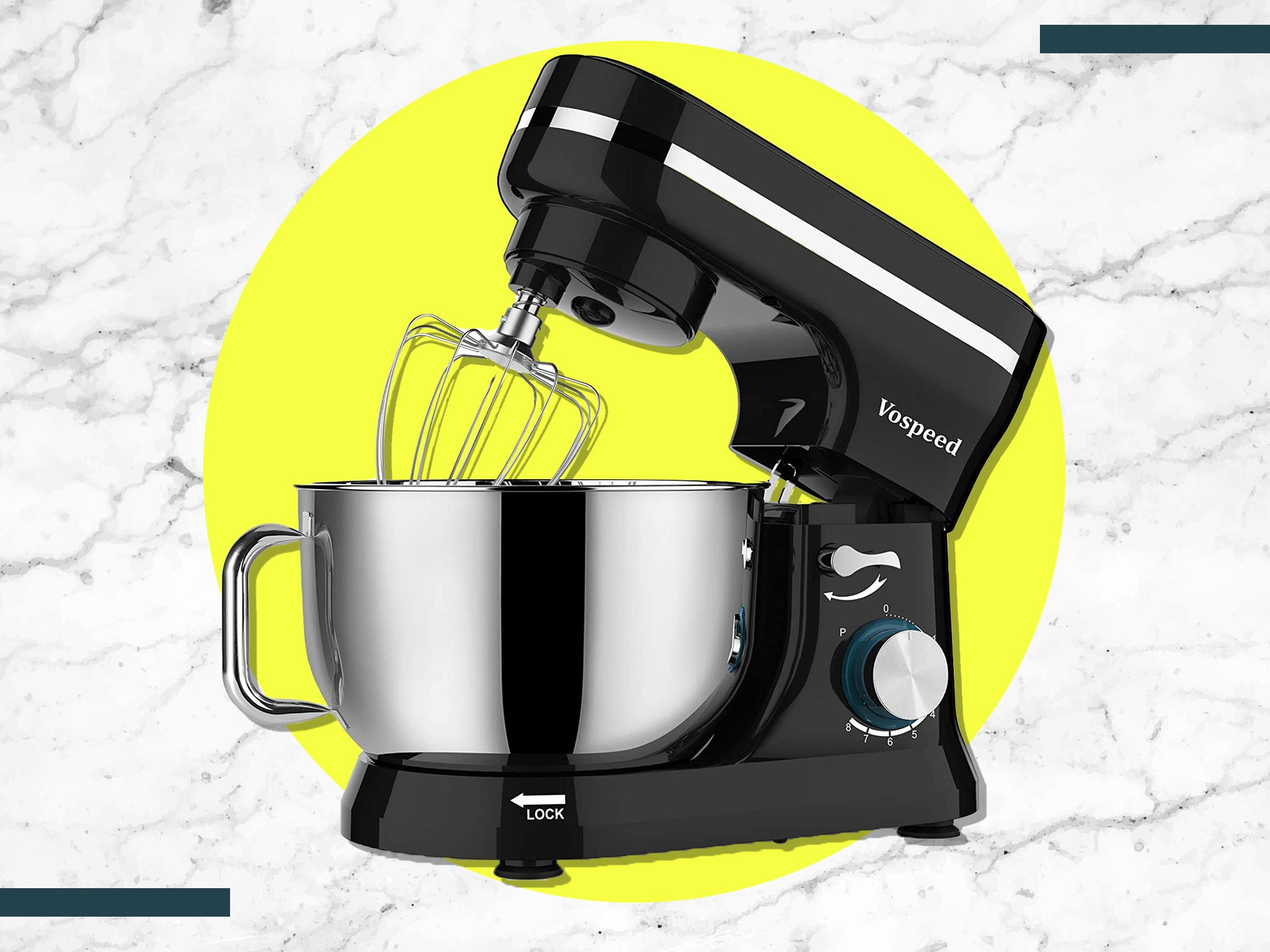 It has eight adjustable speeds so you can tailor mixing to suit everything from pasta to ice cream