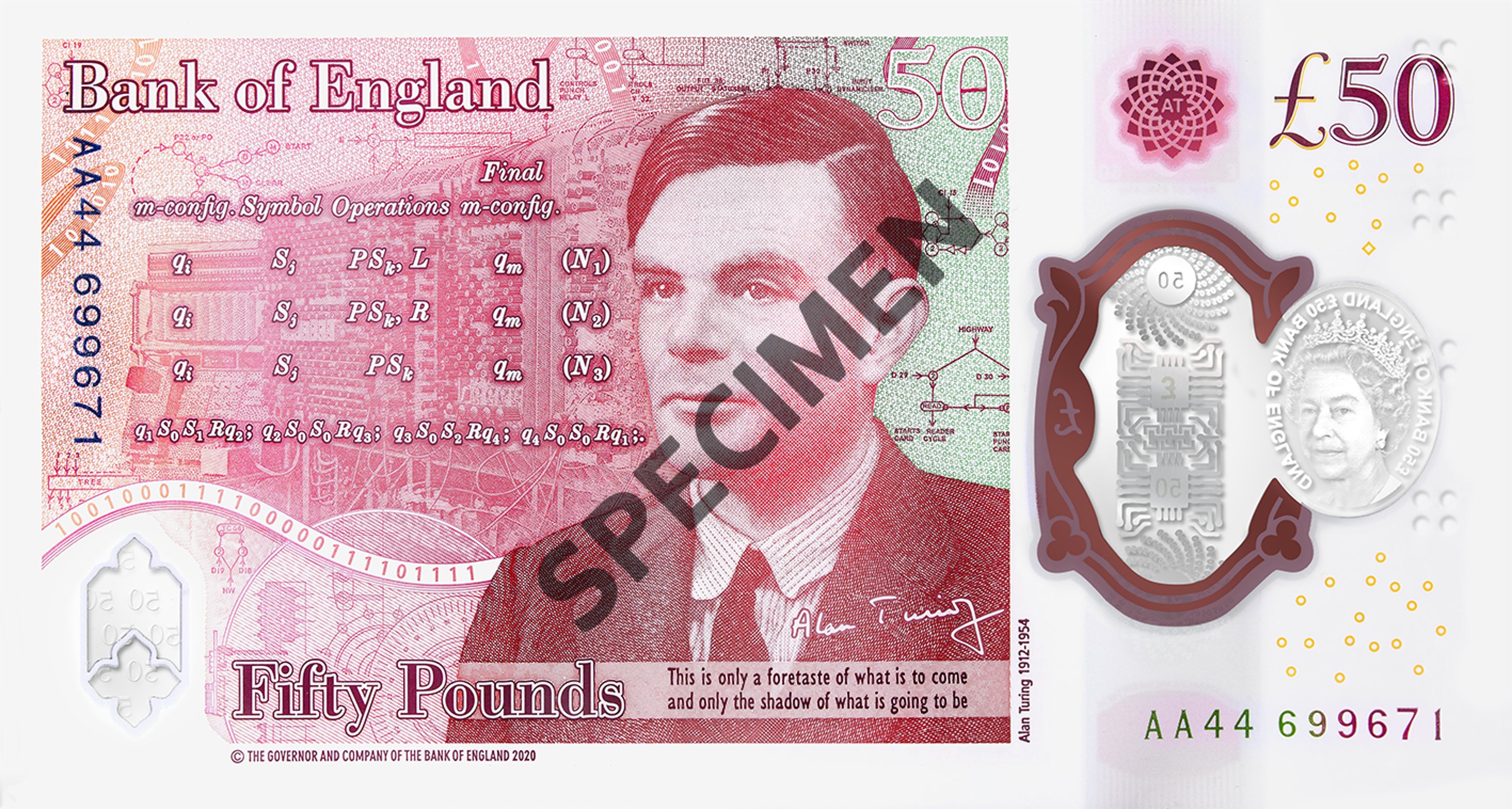 Alan Turing banknote