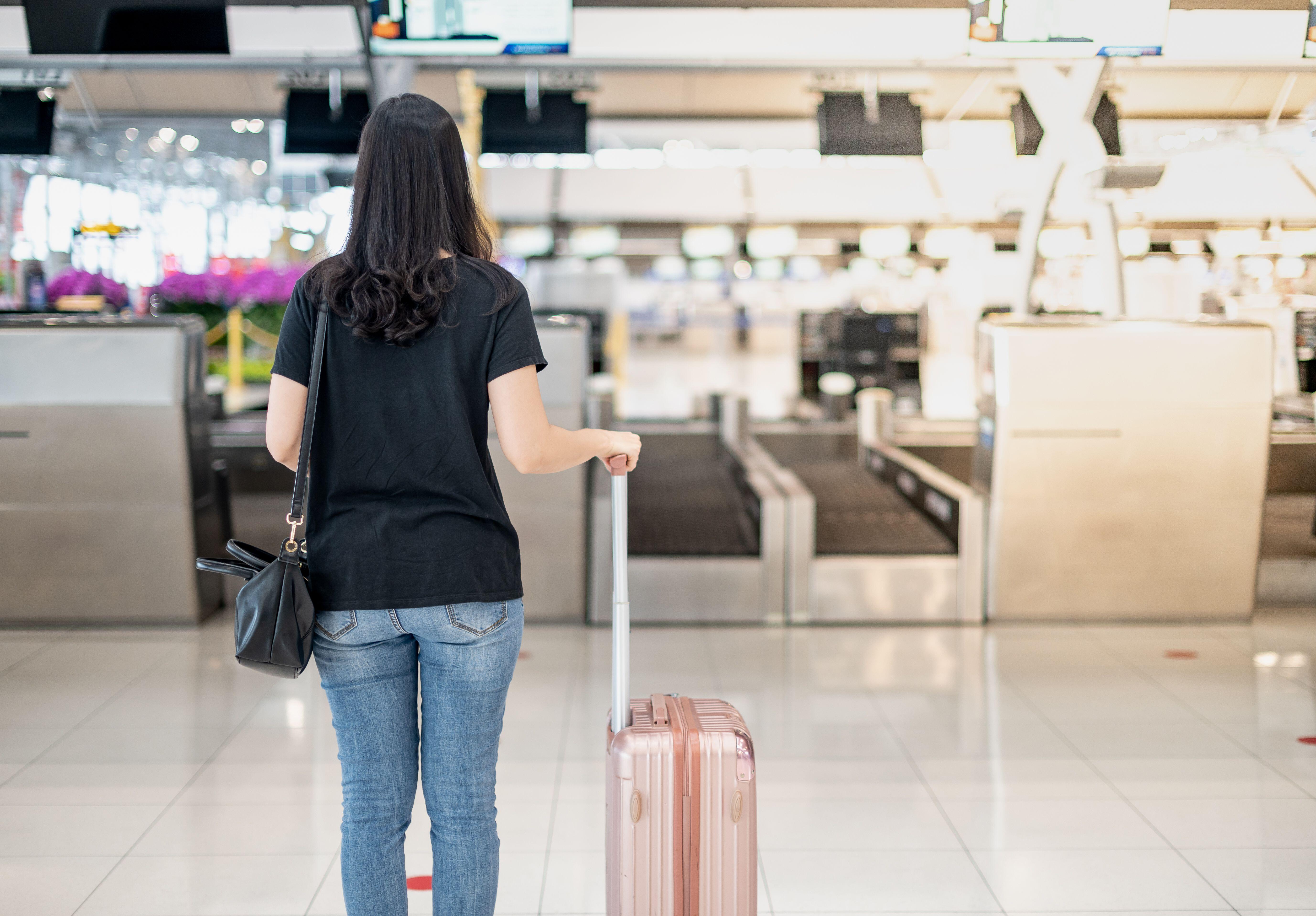 woman at an airport