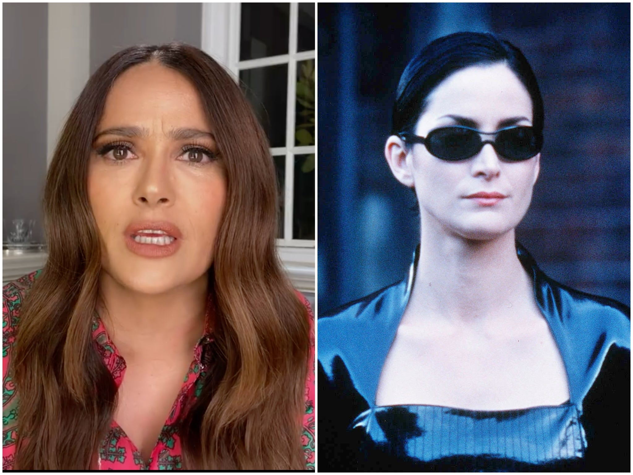 Salma Hayek on ‘Red Table Talk’ and Carrie-Anne Moss in ‘The Matrix'