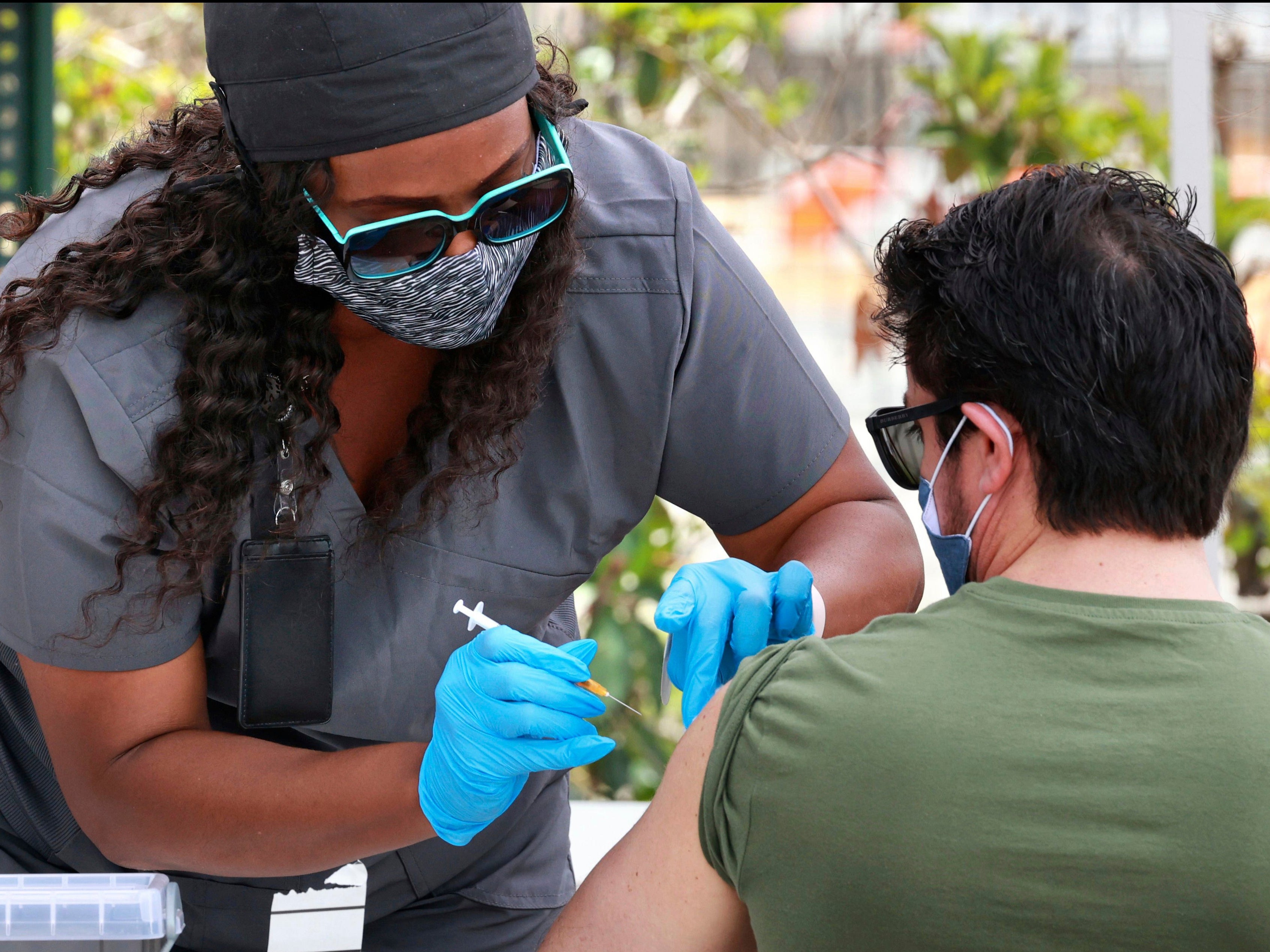 Covid vaccinations taking place in California, US