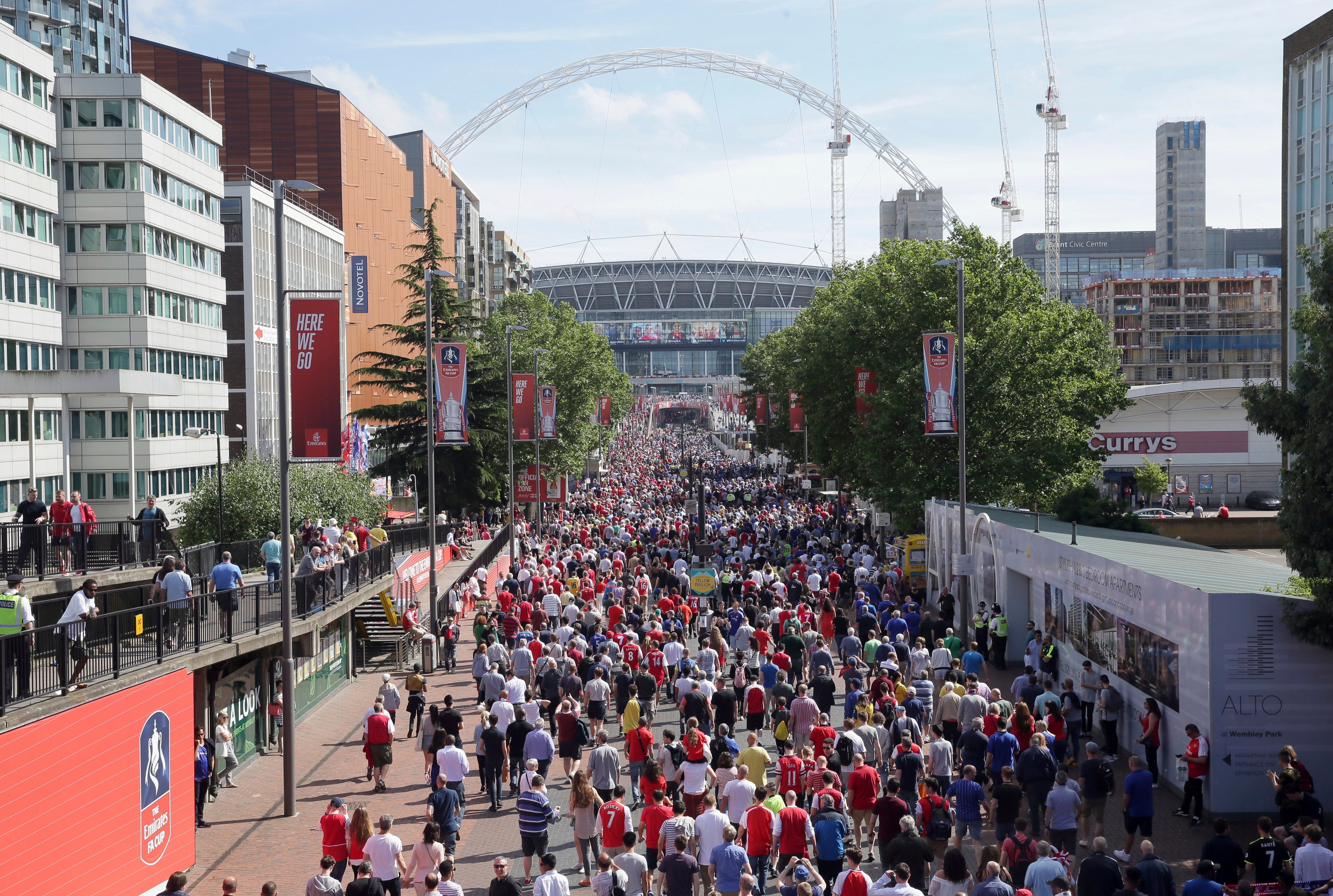 Virus Outbreak Britain Wembley