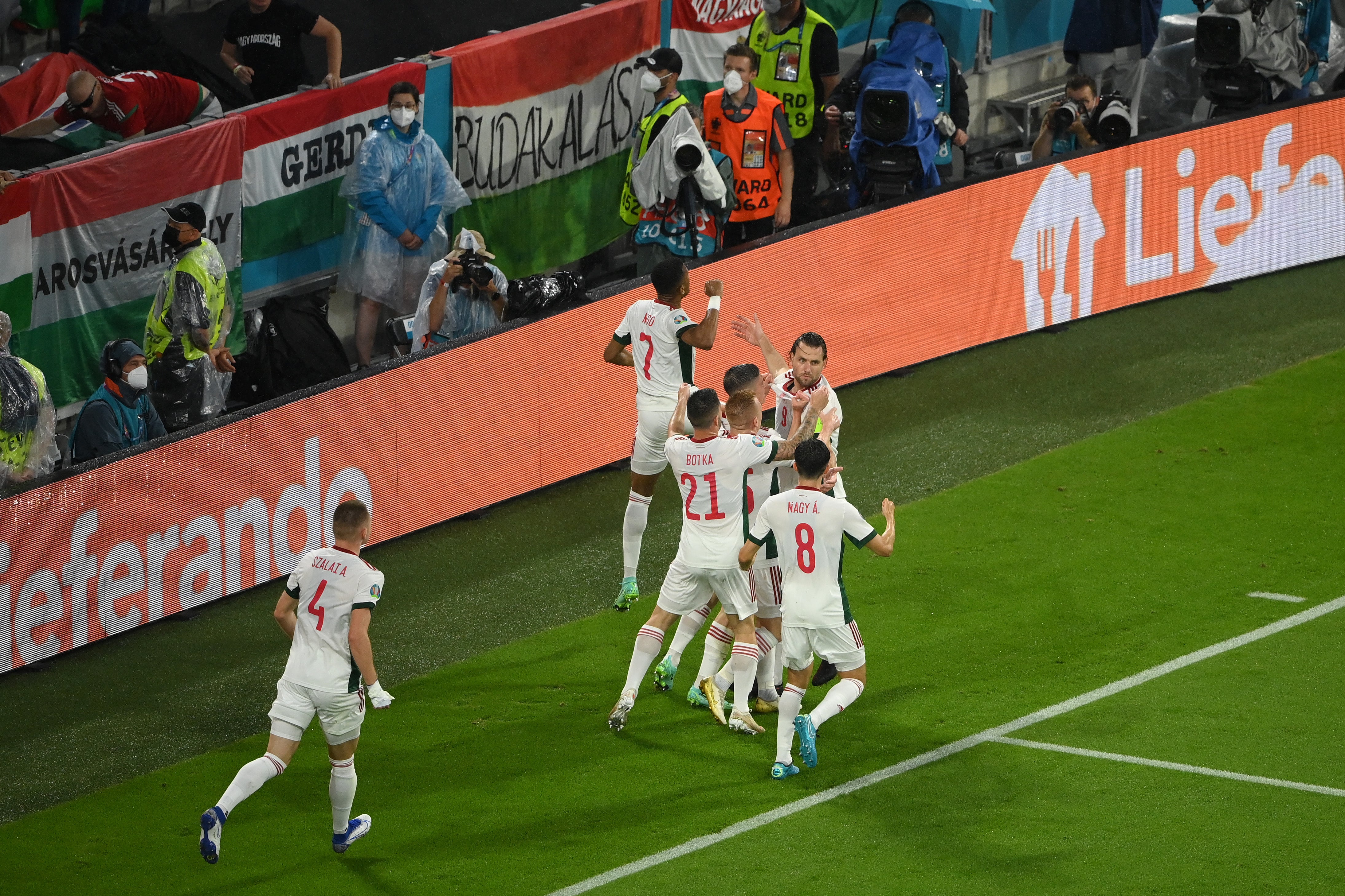 Hungary scored the first goal