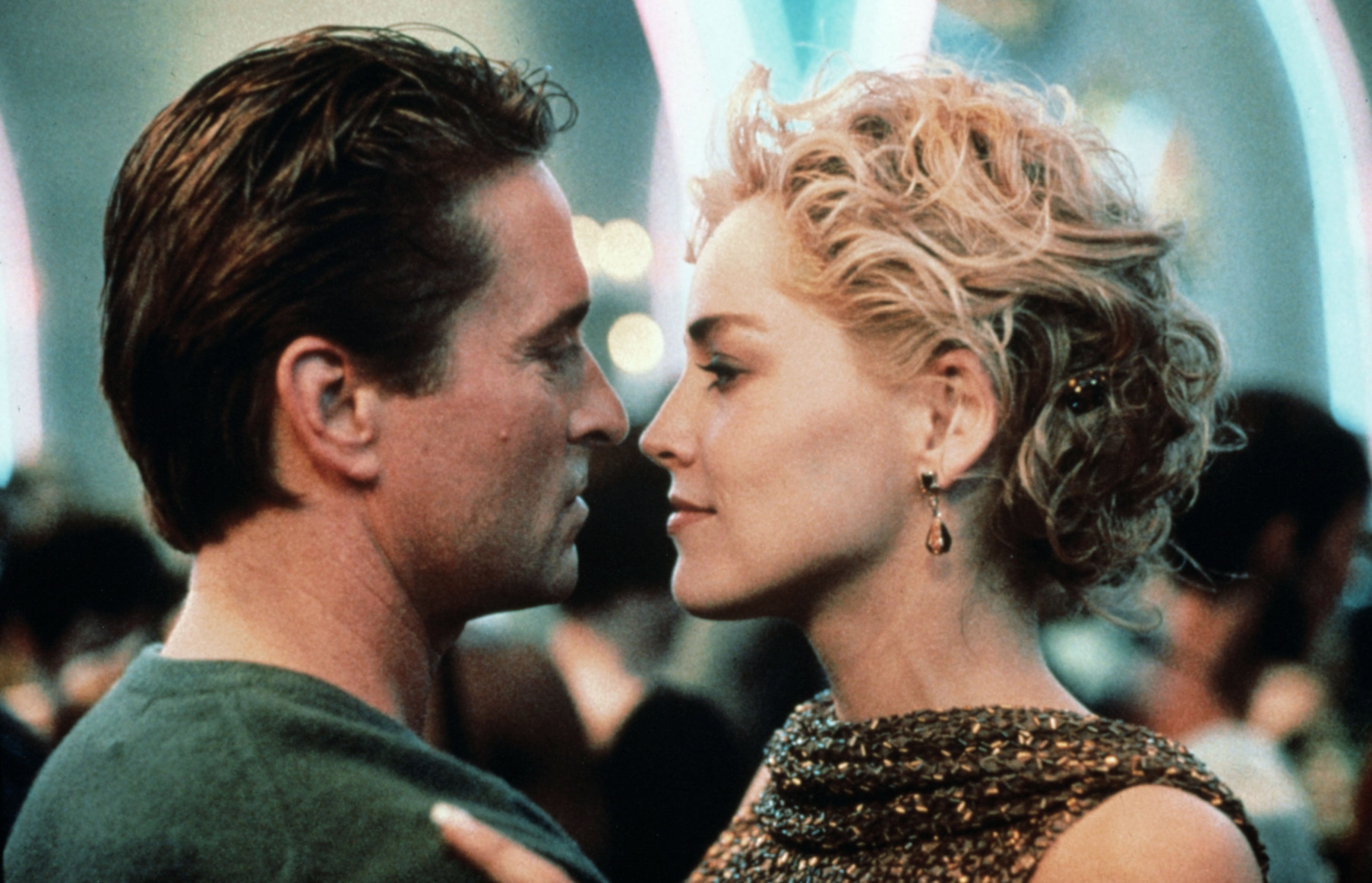 Michael Douglas and Sharon Stone in ‘Basic Instinct’