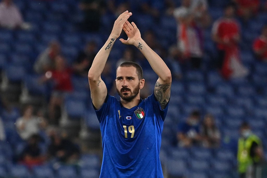 Leonardo Bonucci has three clean sheets with Italy