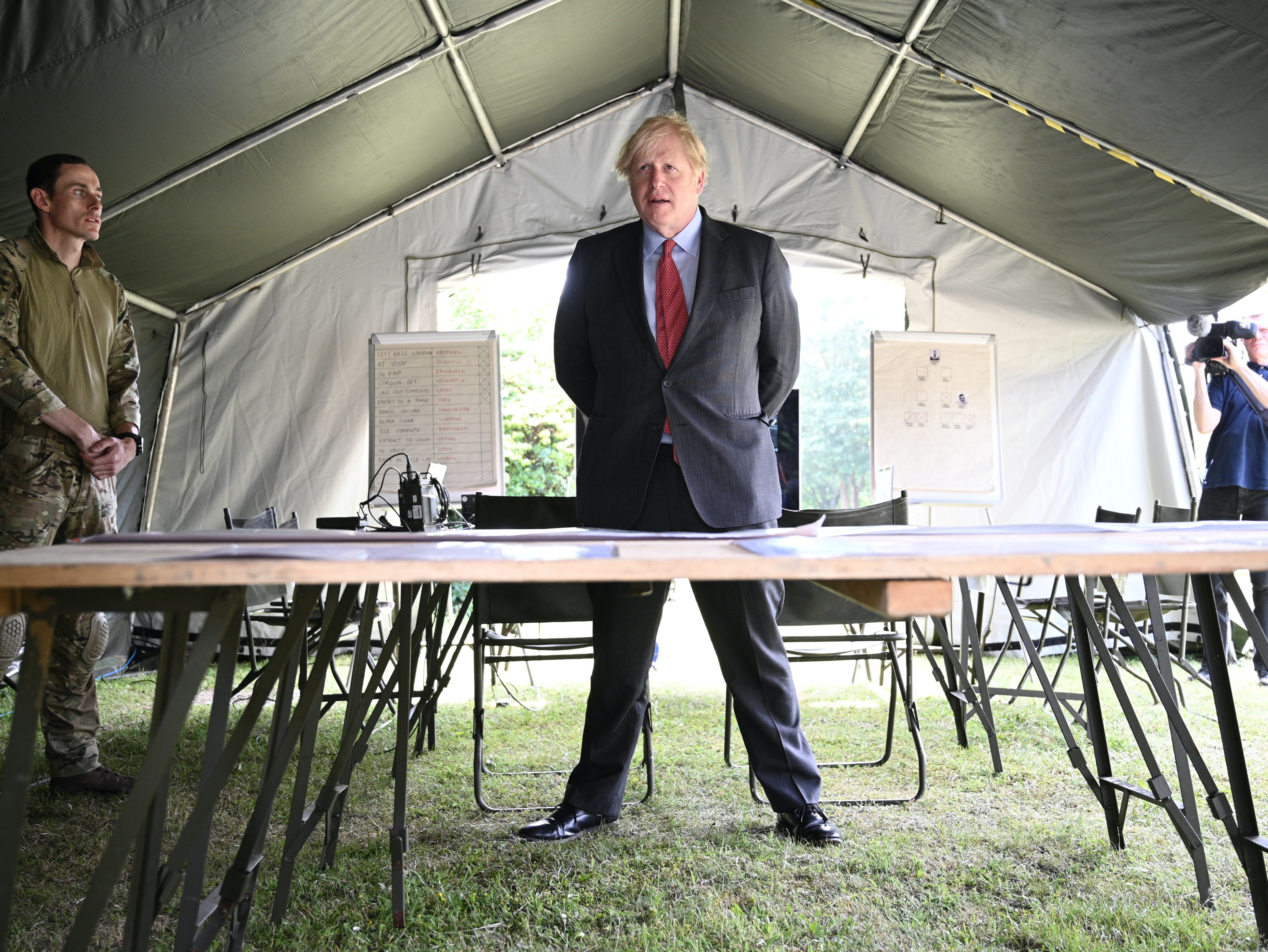 Boris Johnson visiting Aldershot Garrison on Thursday