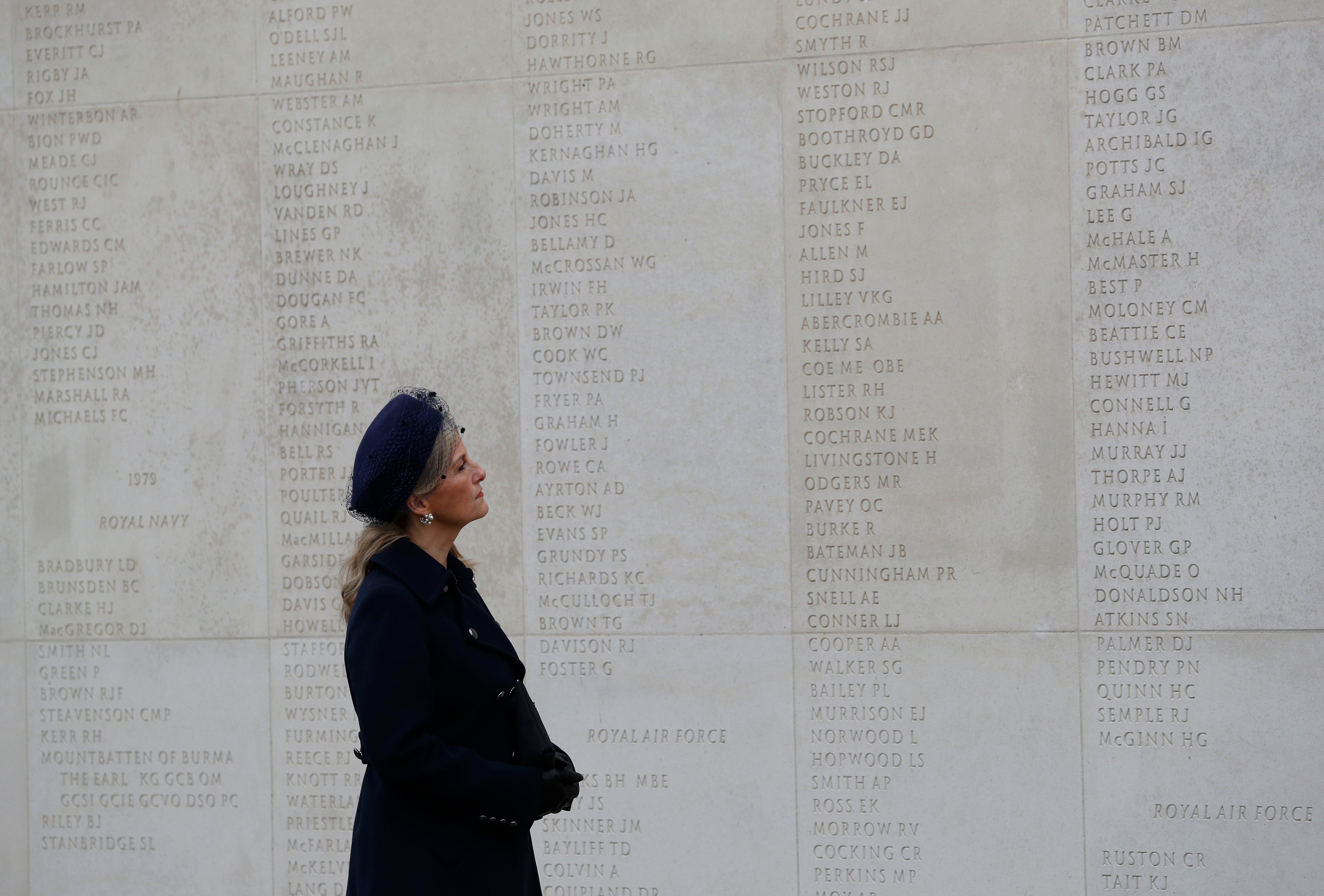 Sophie, Countess of Wessex, at the National Memorial Arboretum, which was opened near Lichfield in 2001