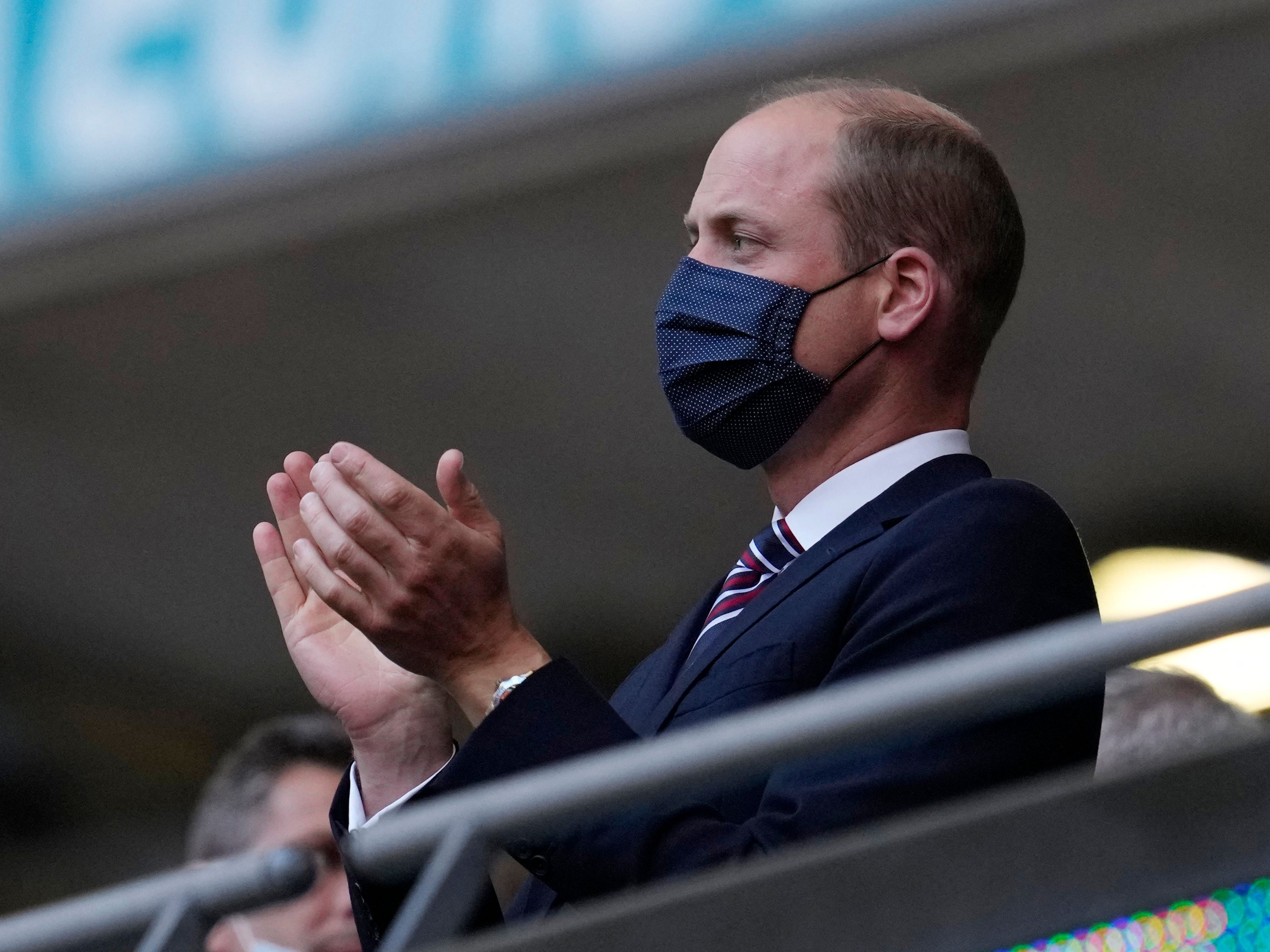 Duke of Cambridge attends a UEFA Euro 2020 match