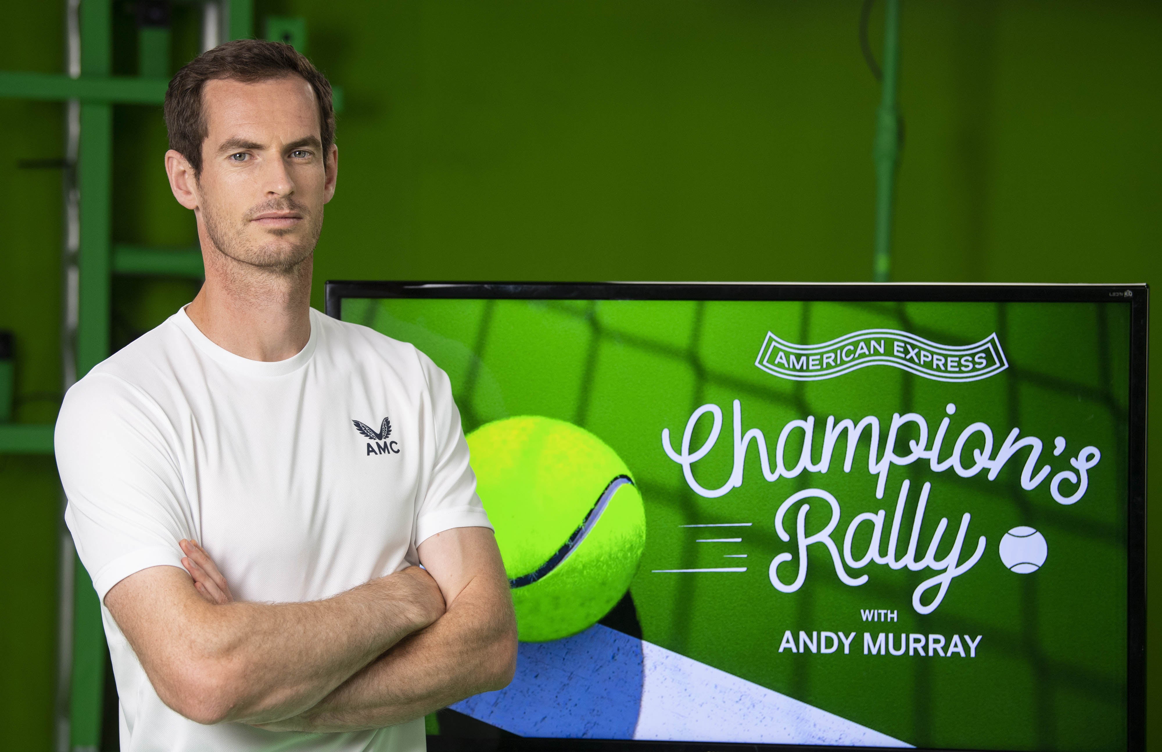 American Express ambassador Andy Murray is the face of Wimbledon virtual reality game Champion's Rally