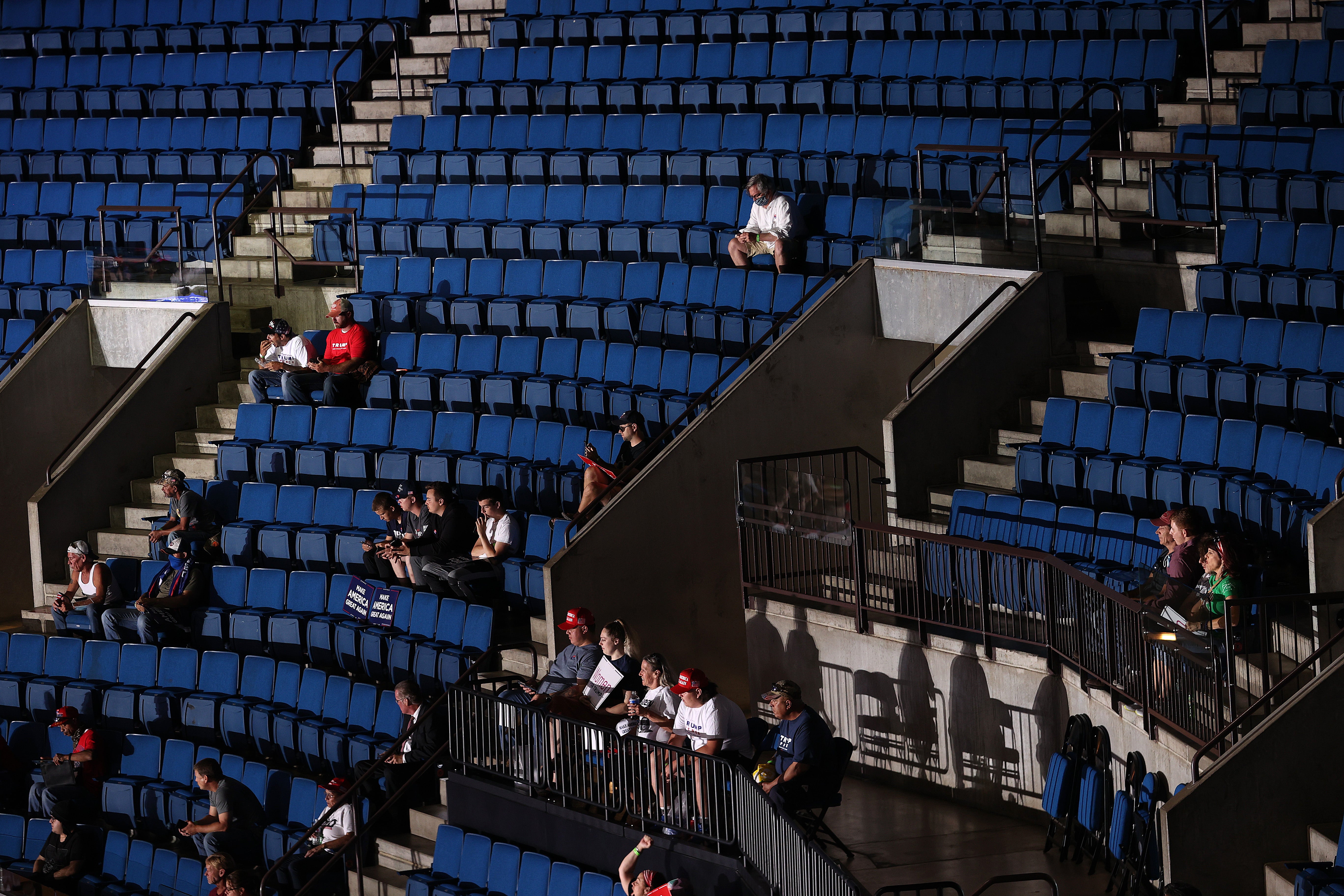 Empty seats at Donald Trump’s rally in Tulsa, Oklahoma