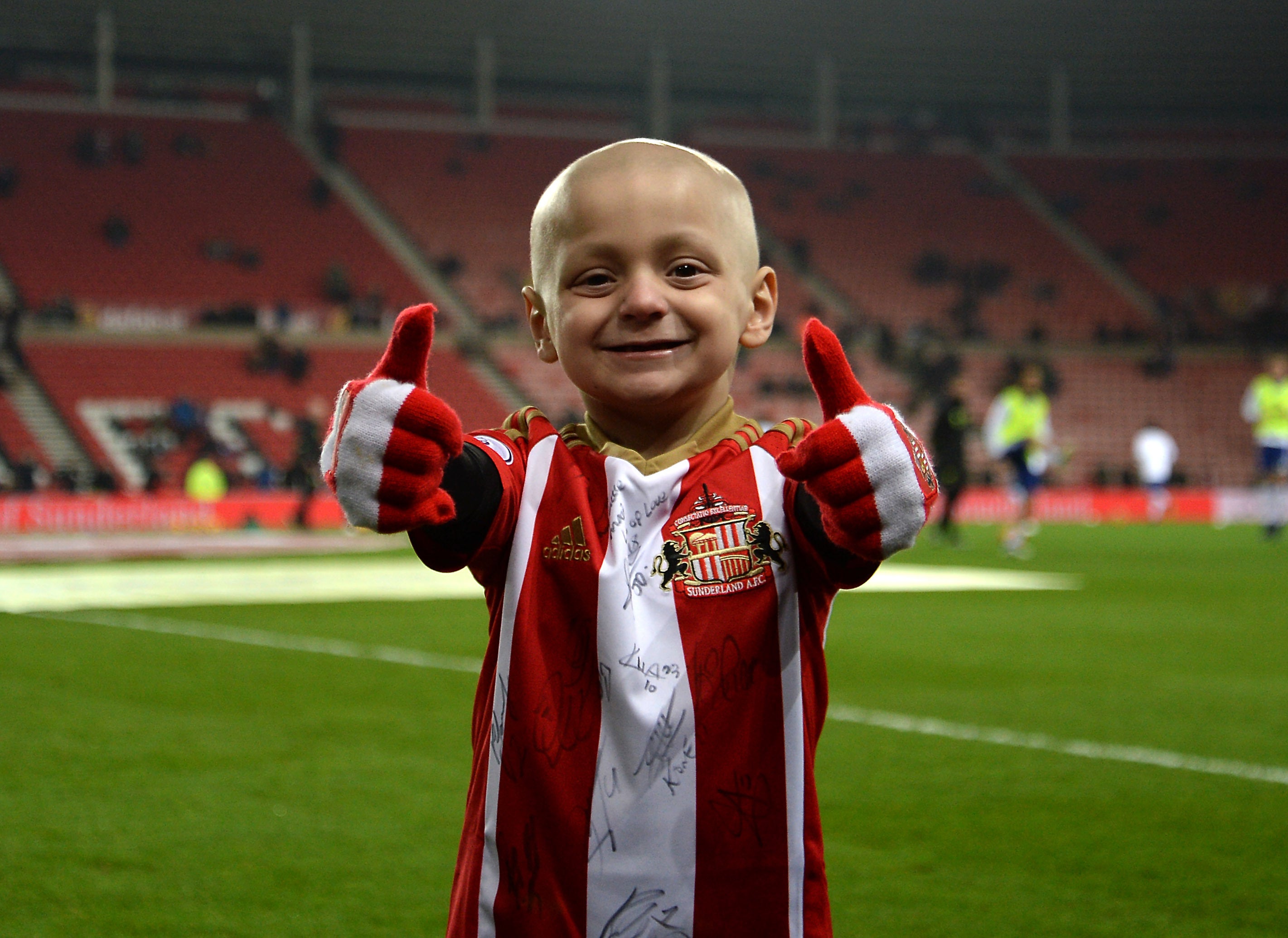 Bradley was a Sunderland mascot who captured the nation’s heart during his battle with a rare form of cancer called neuroblastoma, but succumbed to the illness aged six in 2017