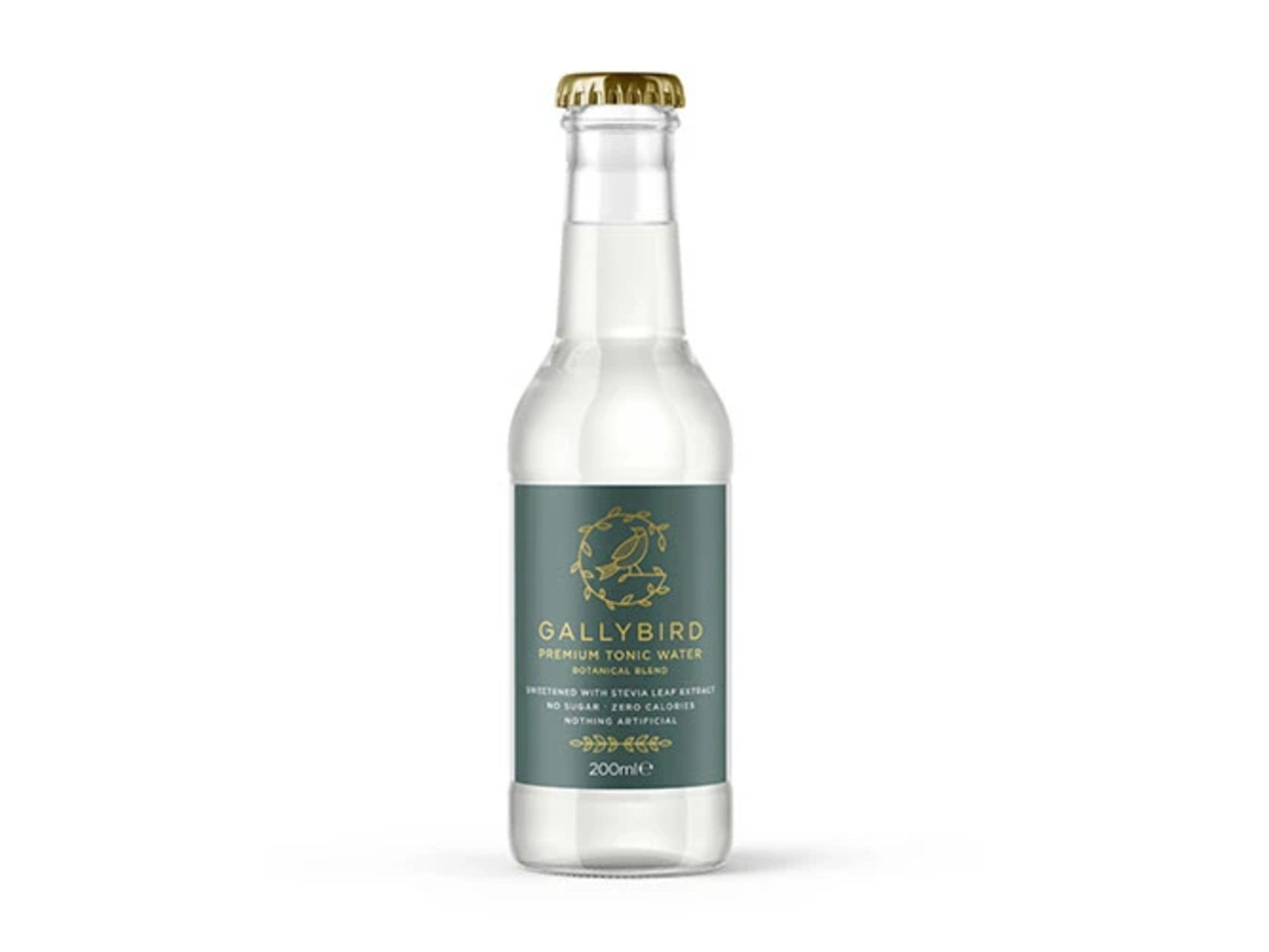 Gallybird premium tonic water – botanical blend, 200ml x 12 indybest