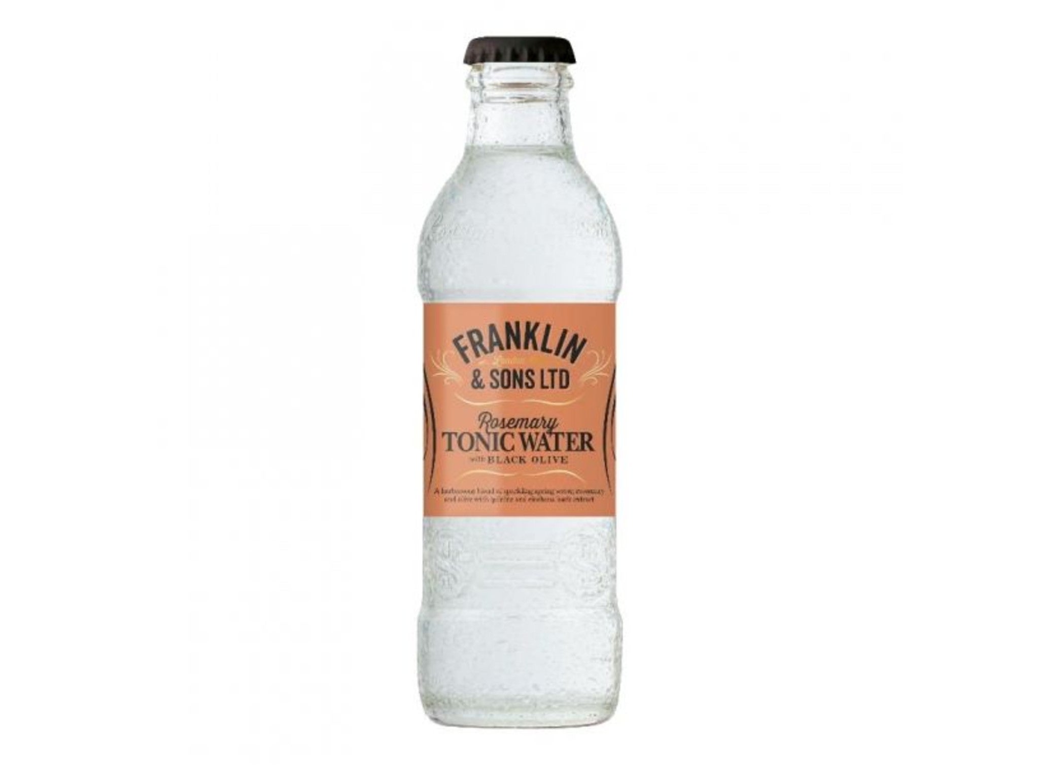 Franklin & Sons rosemary & black olive tonic water, 200ml x 24 indybest