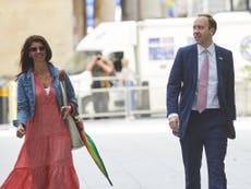 Matt Hancock says he is ‘very sorry’ for breaking social distancing rules after being pictured with aide