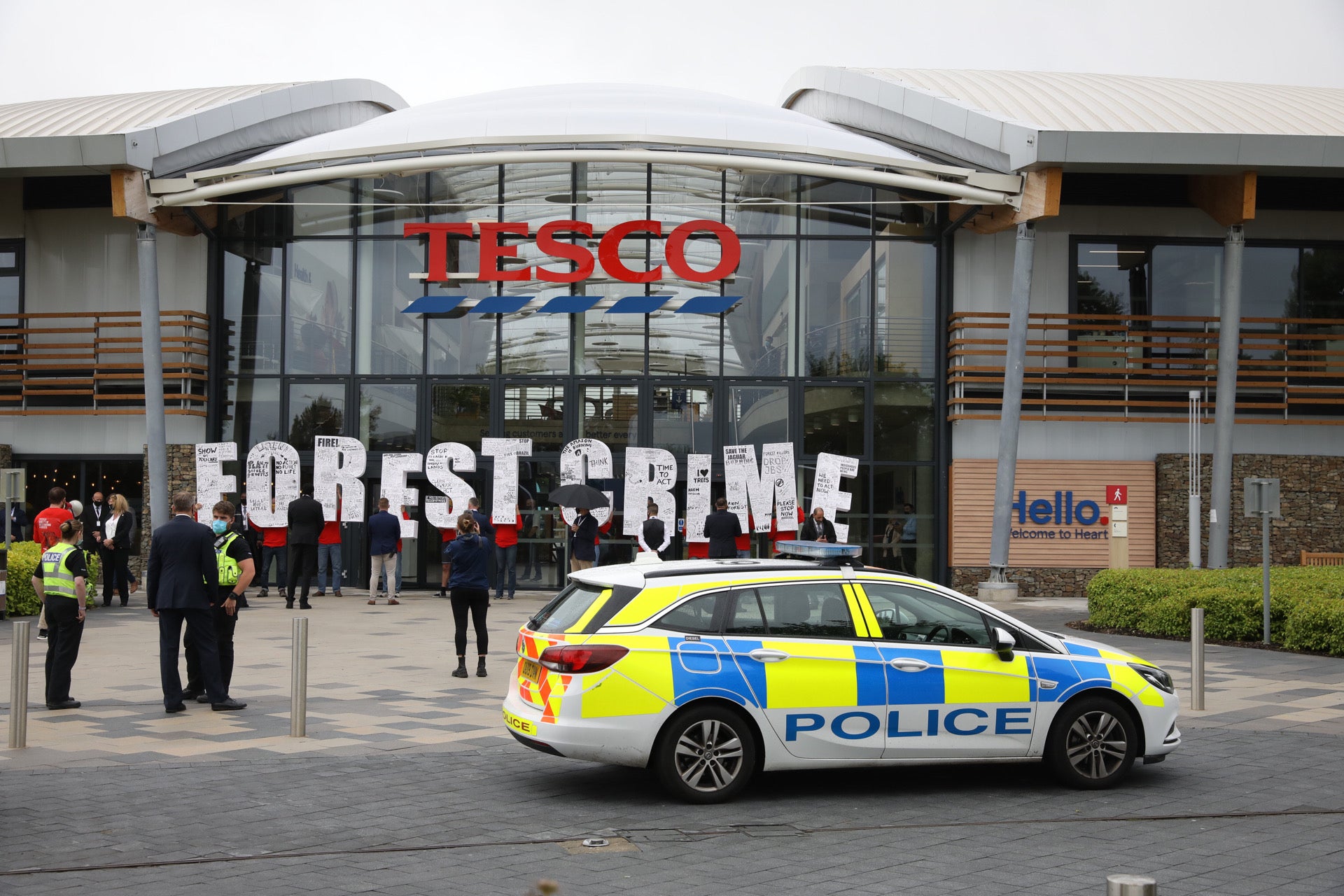 Greenpeace activists at Tesco AGM