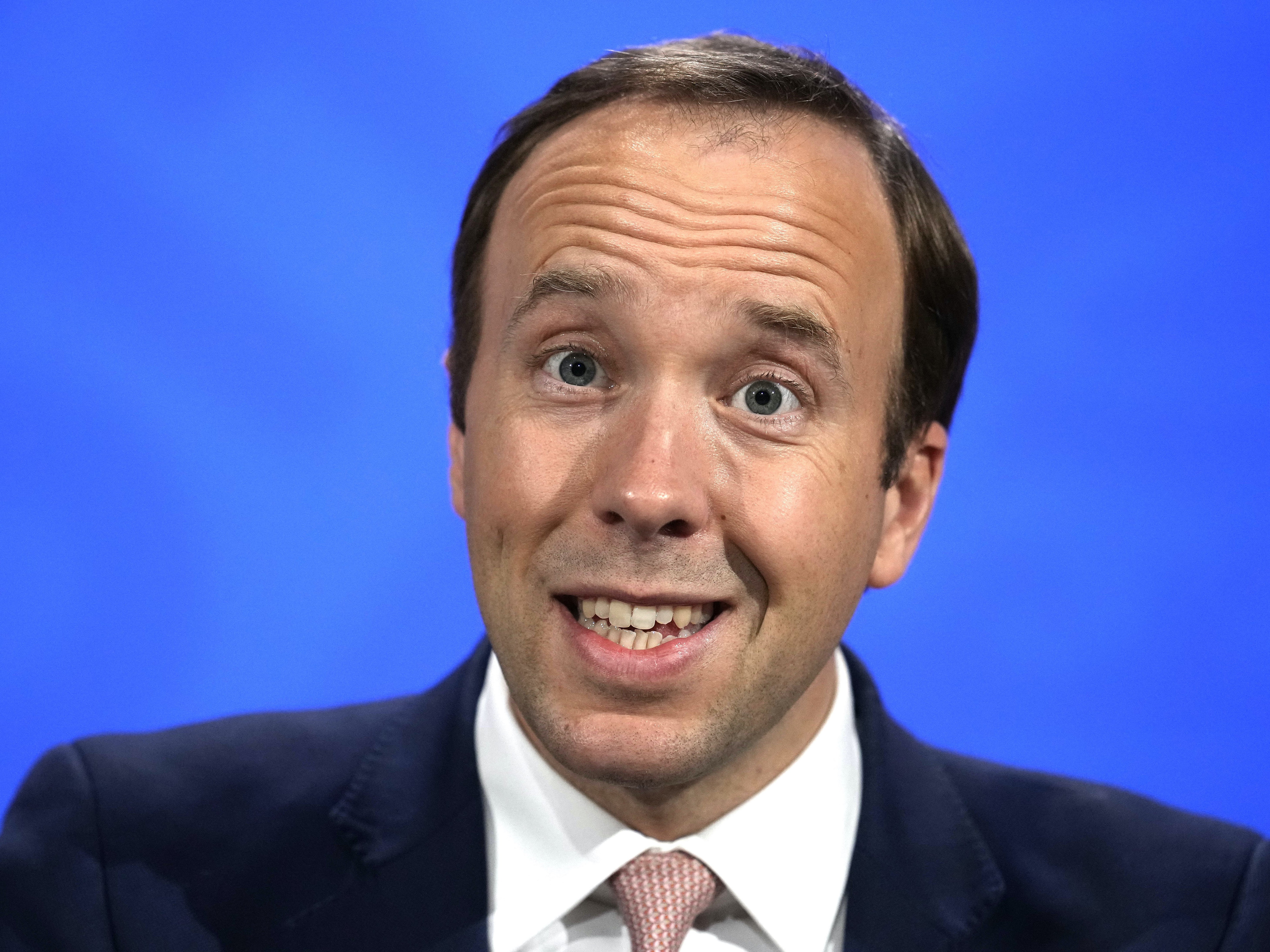 Health secretary Matt Hancock