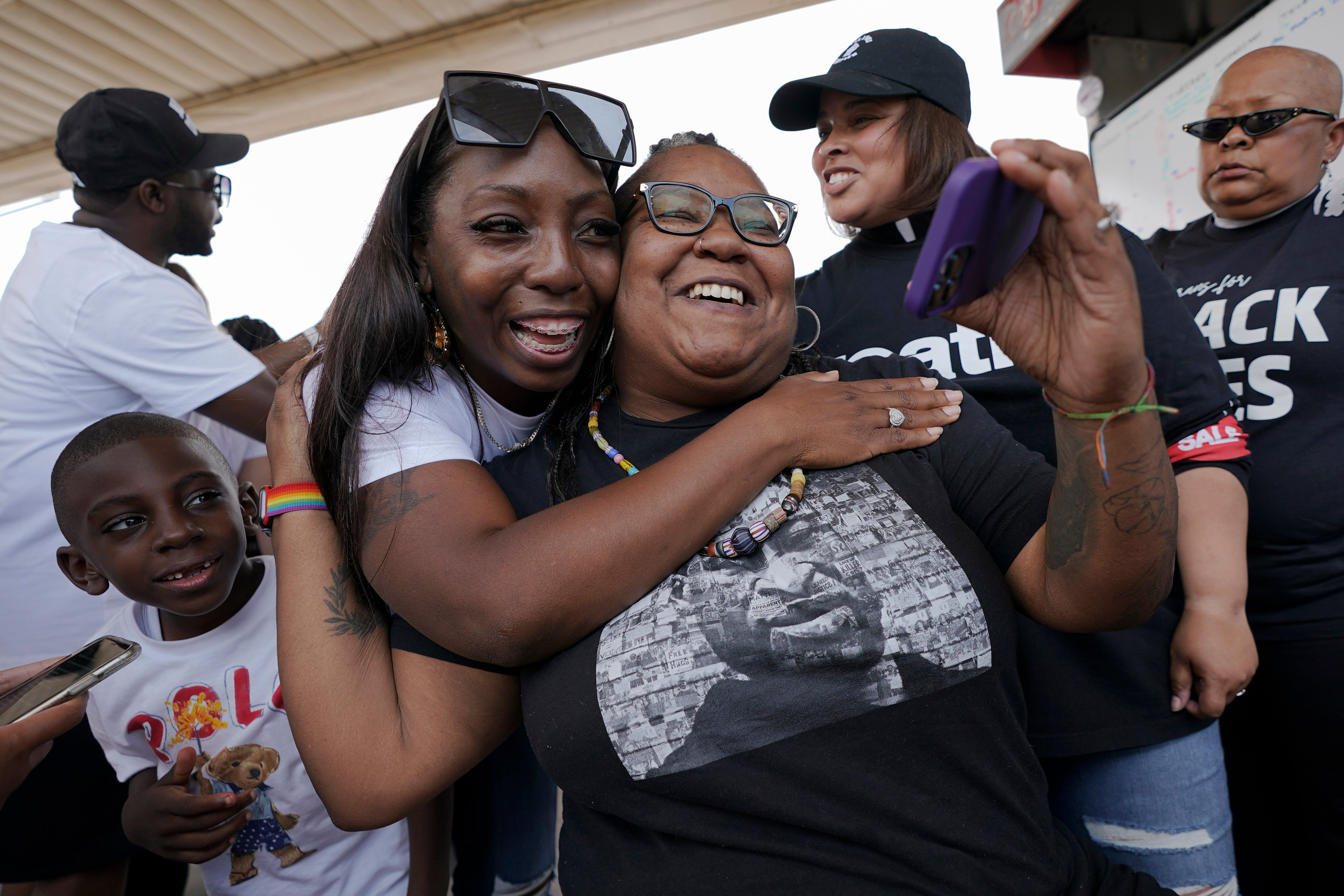 Supporters welcome the trial’s outcome