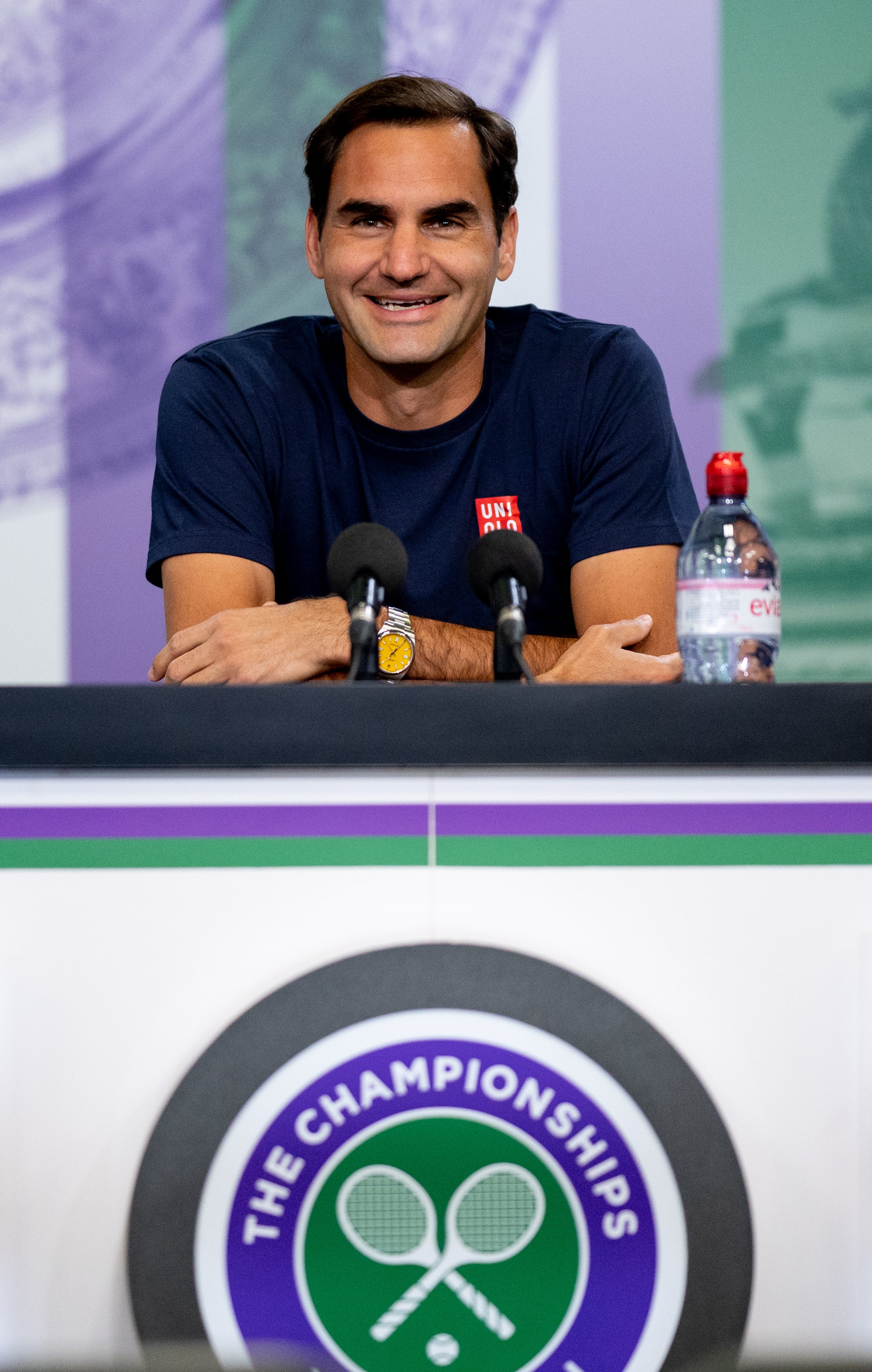 Roger Federer was all smiles in his press conference on Saturday