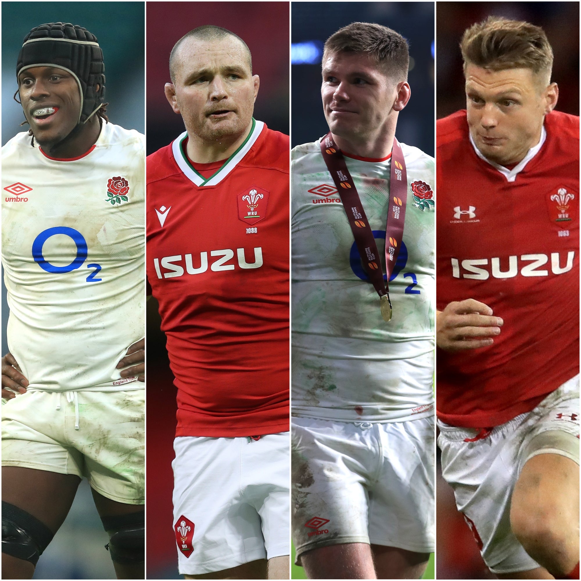 Maro Itoje, Ken Owens, Owen Farrell and Dan Biggar