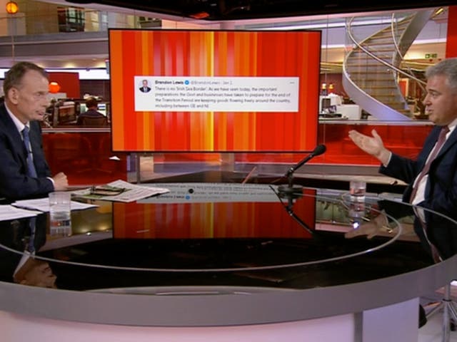 <p>Marr quizzes Lewis about infamous Protocol tweet earlier today</p>