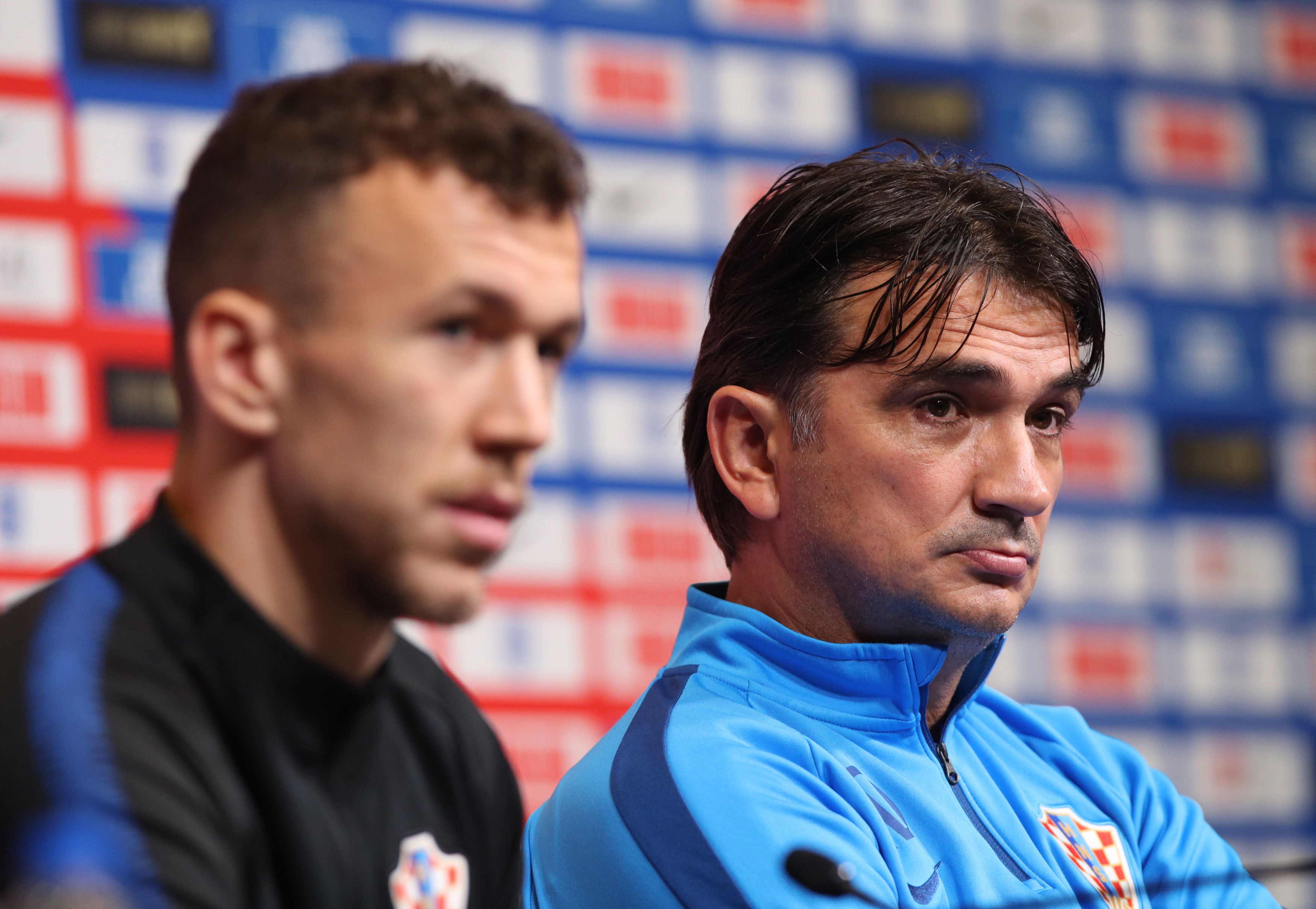 Croatia boss Zlatko Dalic, right. will be without Ivan Perisic against Spain