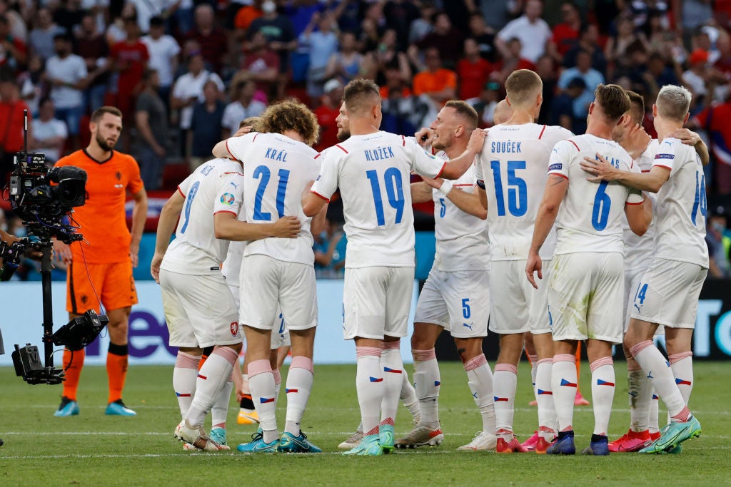 Czech Republic’s players celebrate