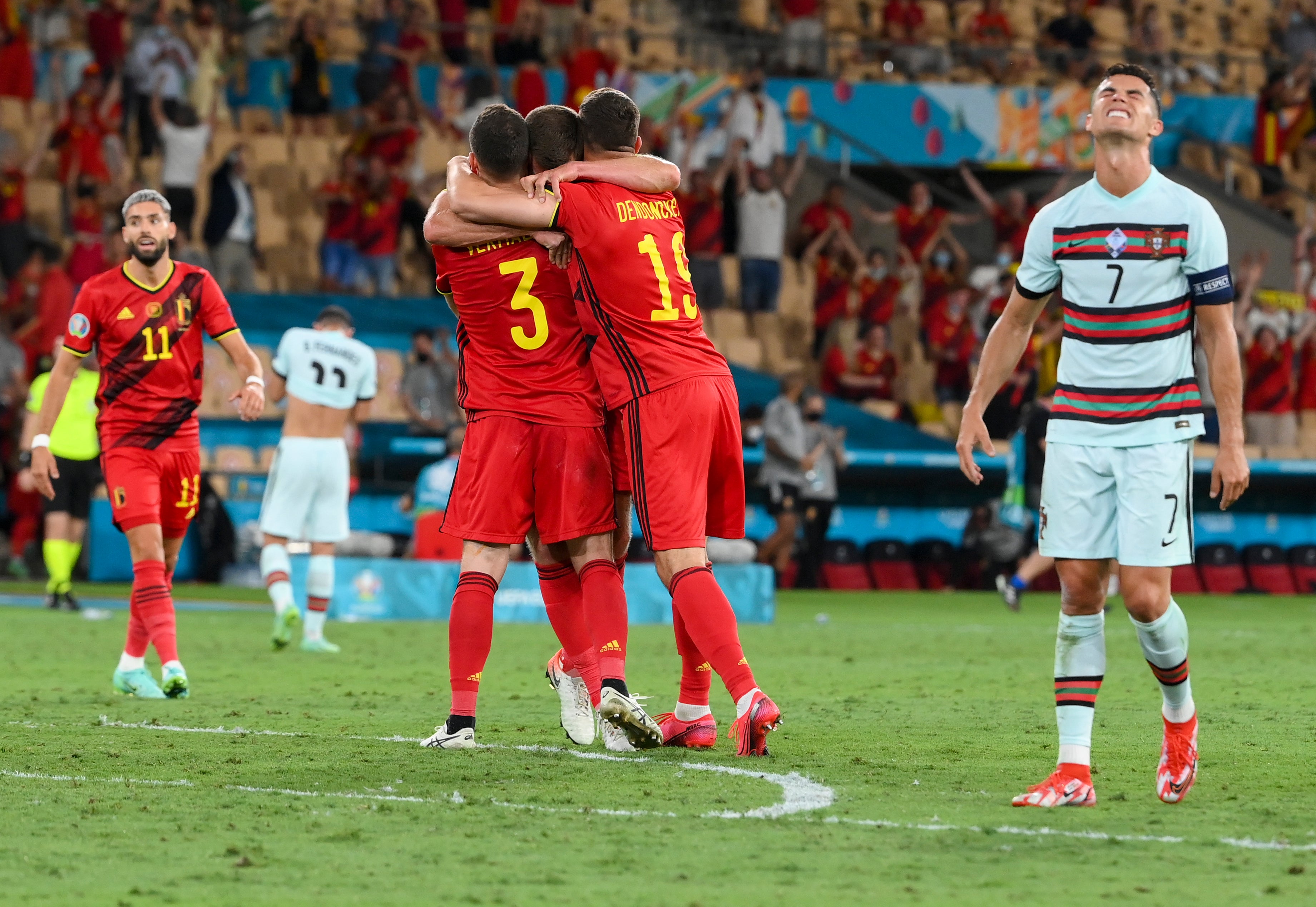 Belgium ended Portugal's reign as European champions