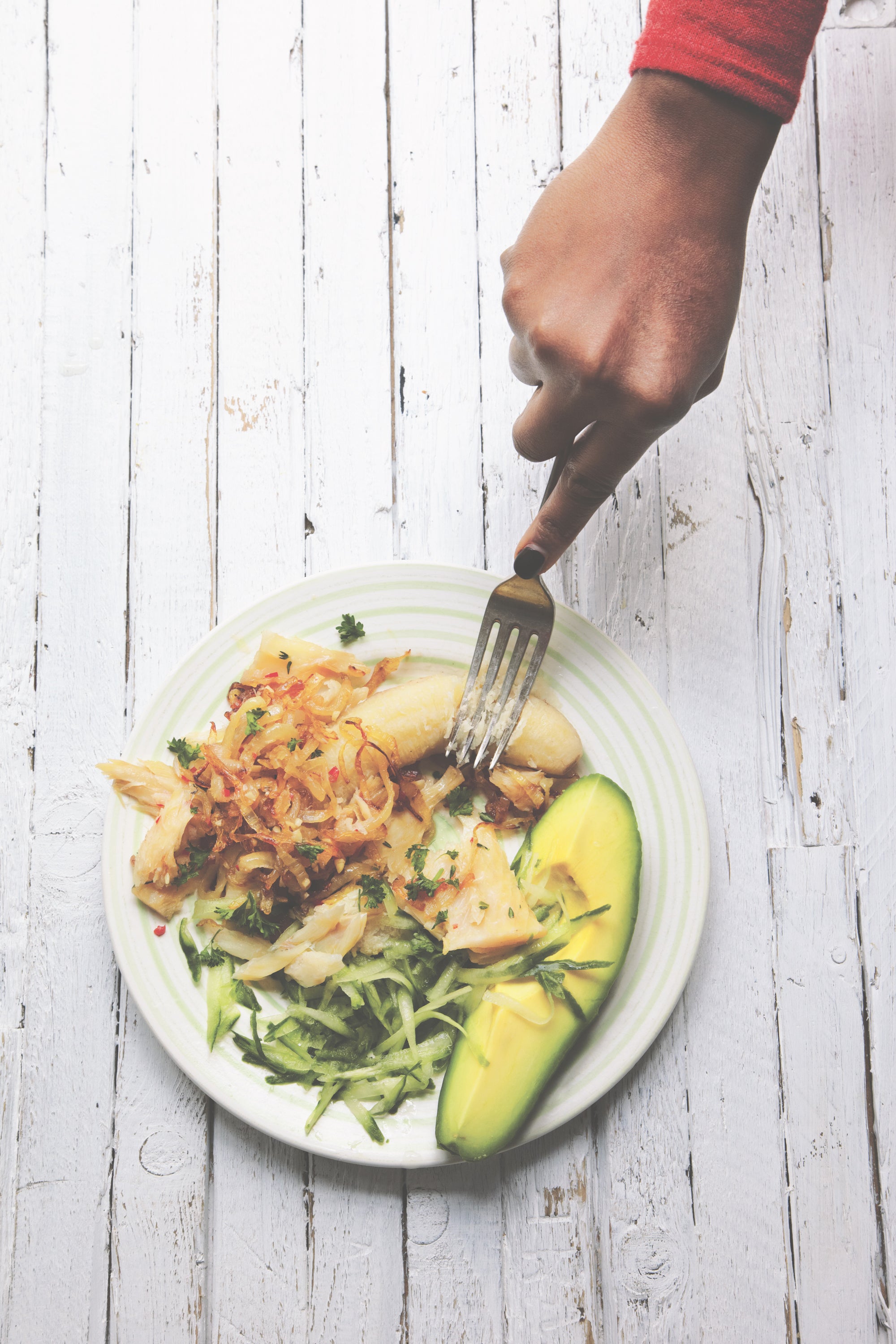 A rustic everyday meal, served in large portions