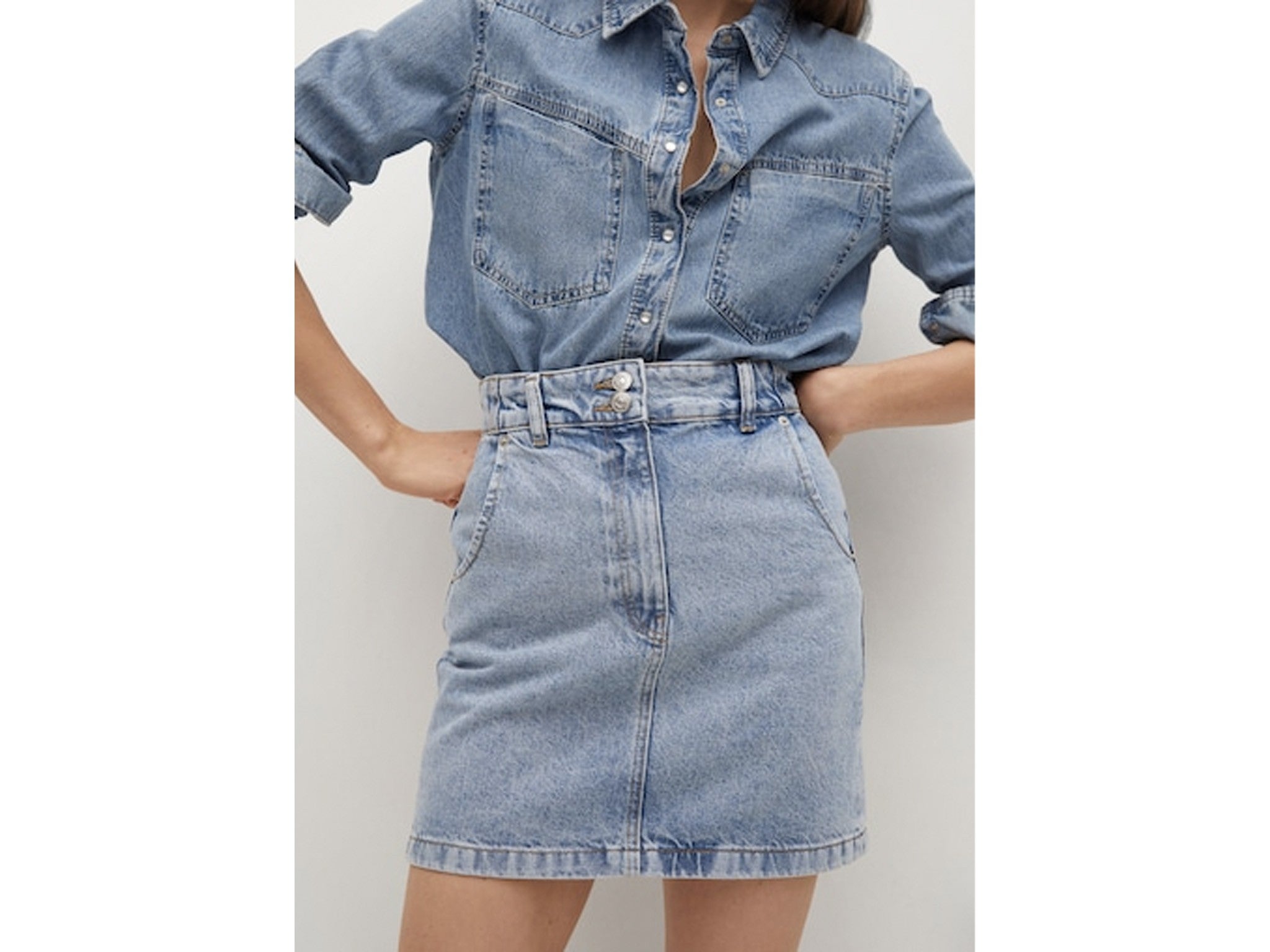 Mango pocket denim mini skirt indybest