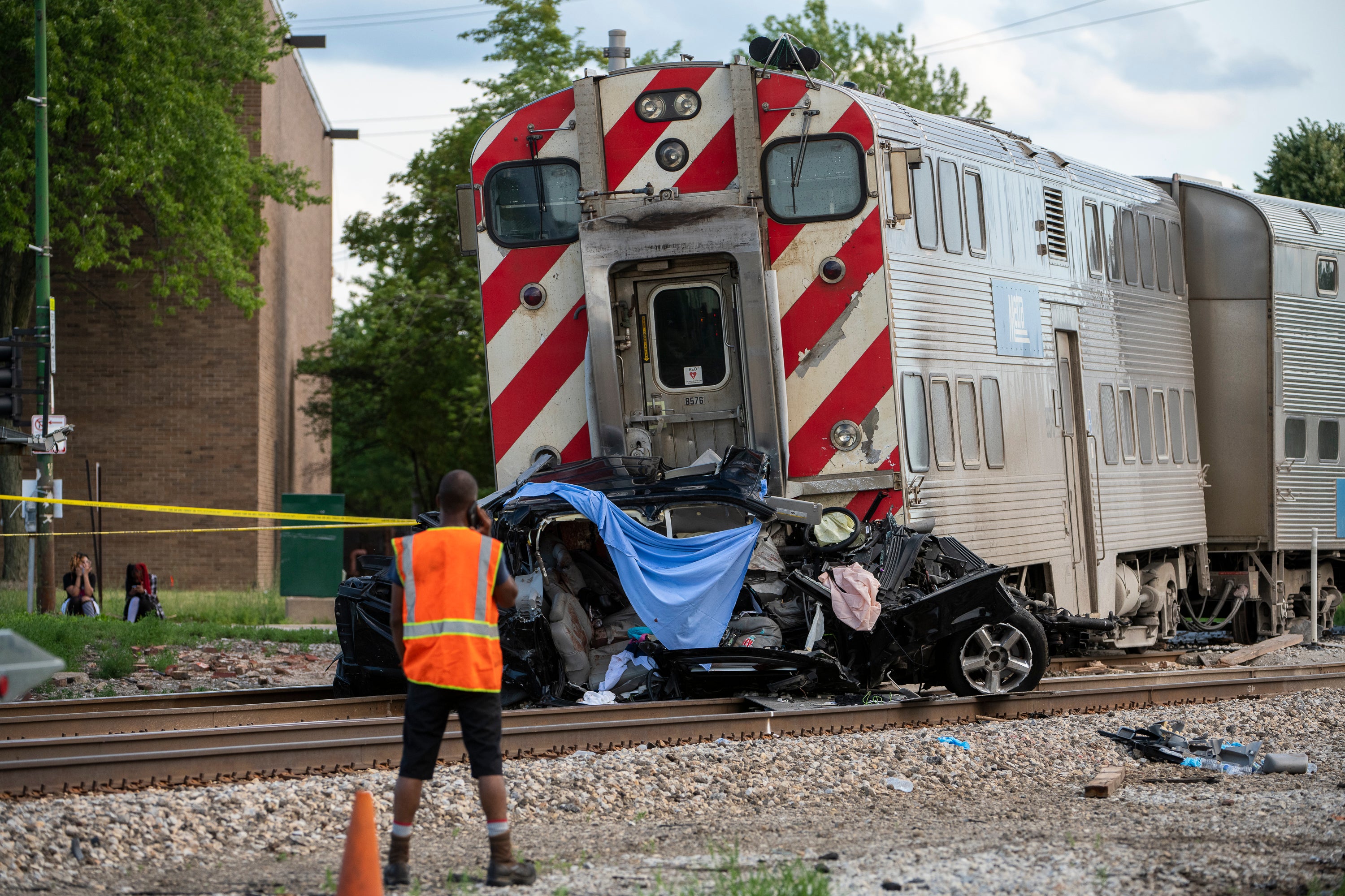 APTOPIX Metra Train Collision