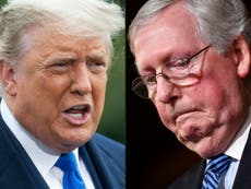 Trump reacts angrily to reports McConnell asked Barr to stop him spreading election conspiracies