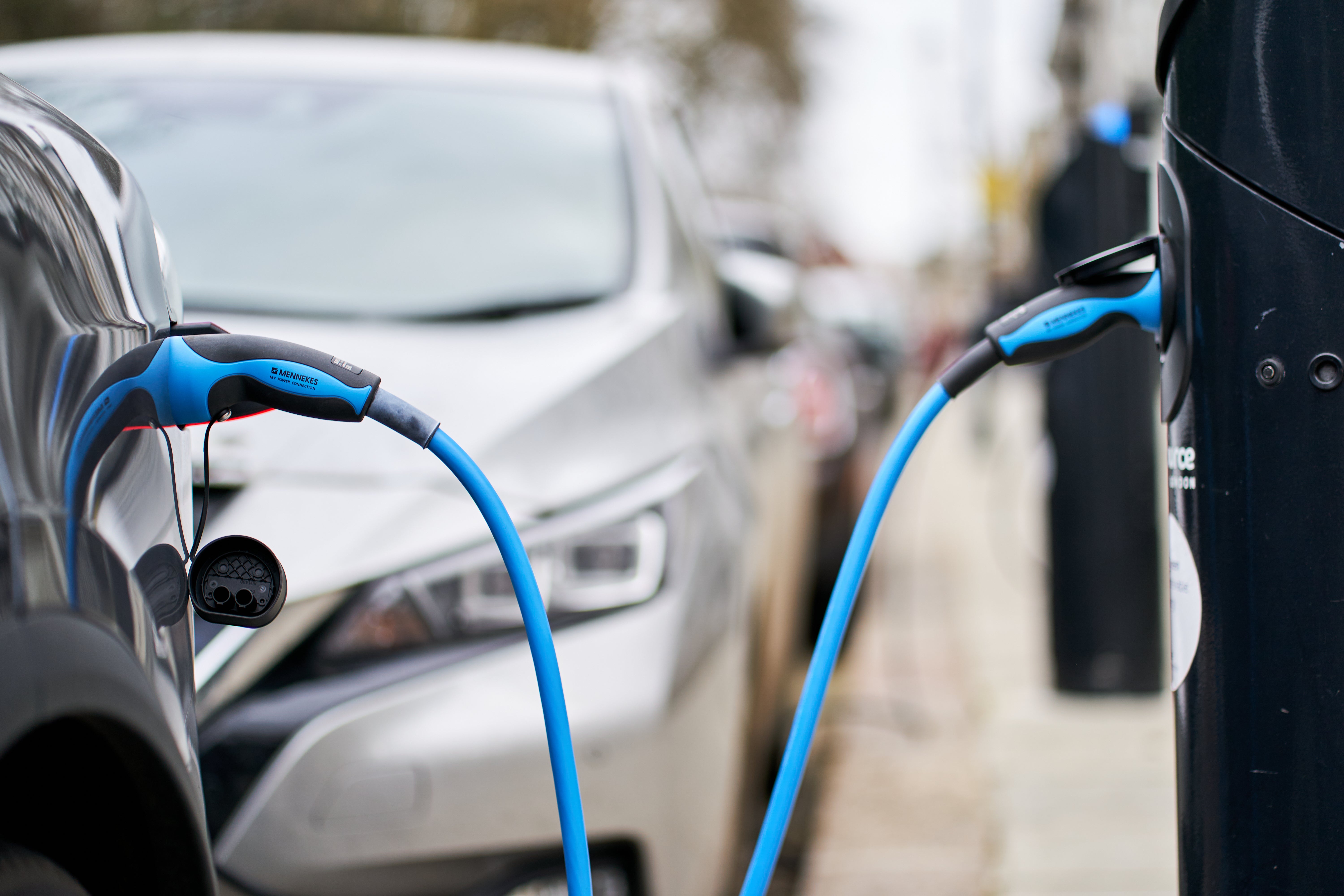 A car using an electric chargepoint