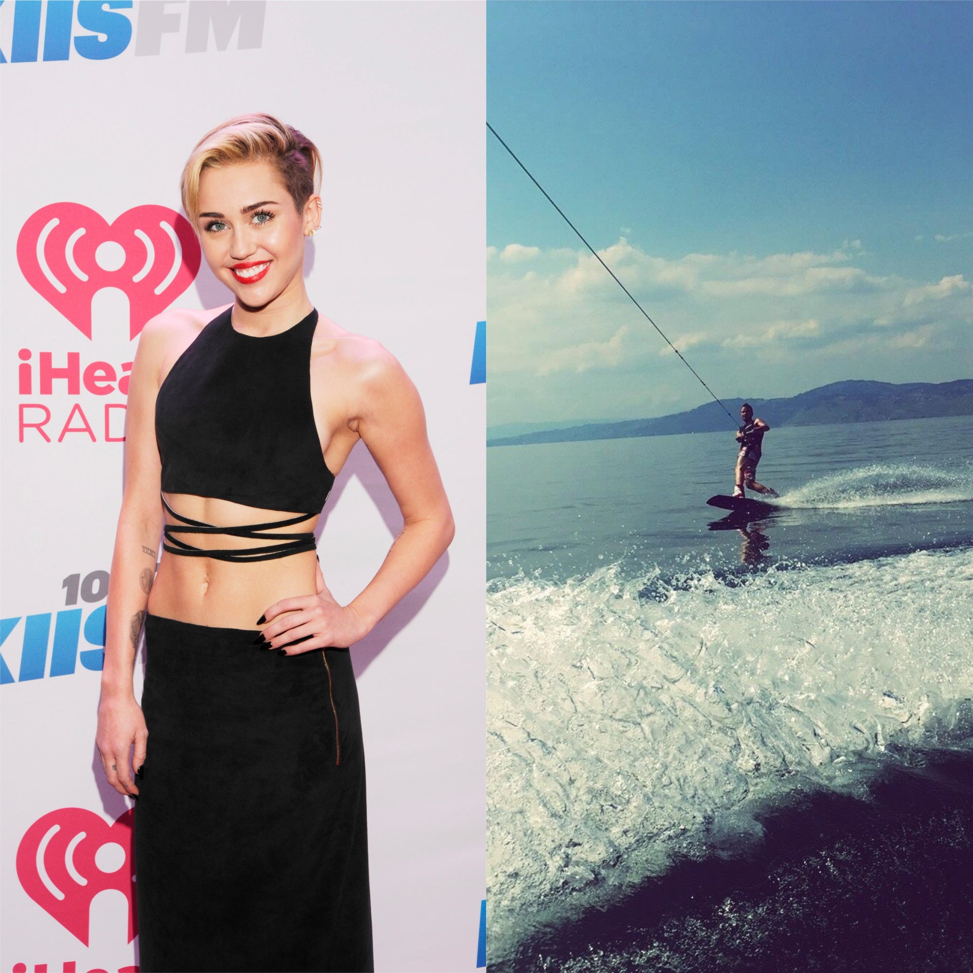 Miley Cyrus and wakeboarder